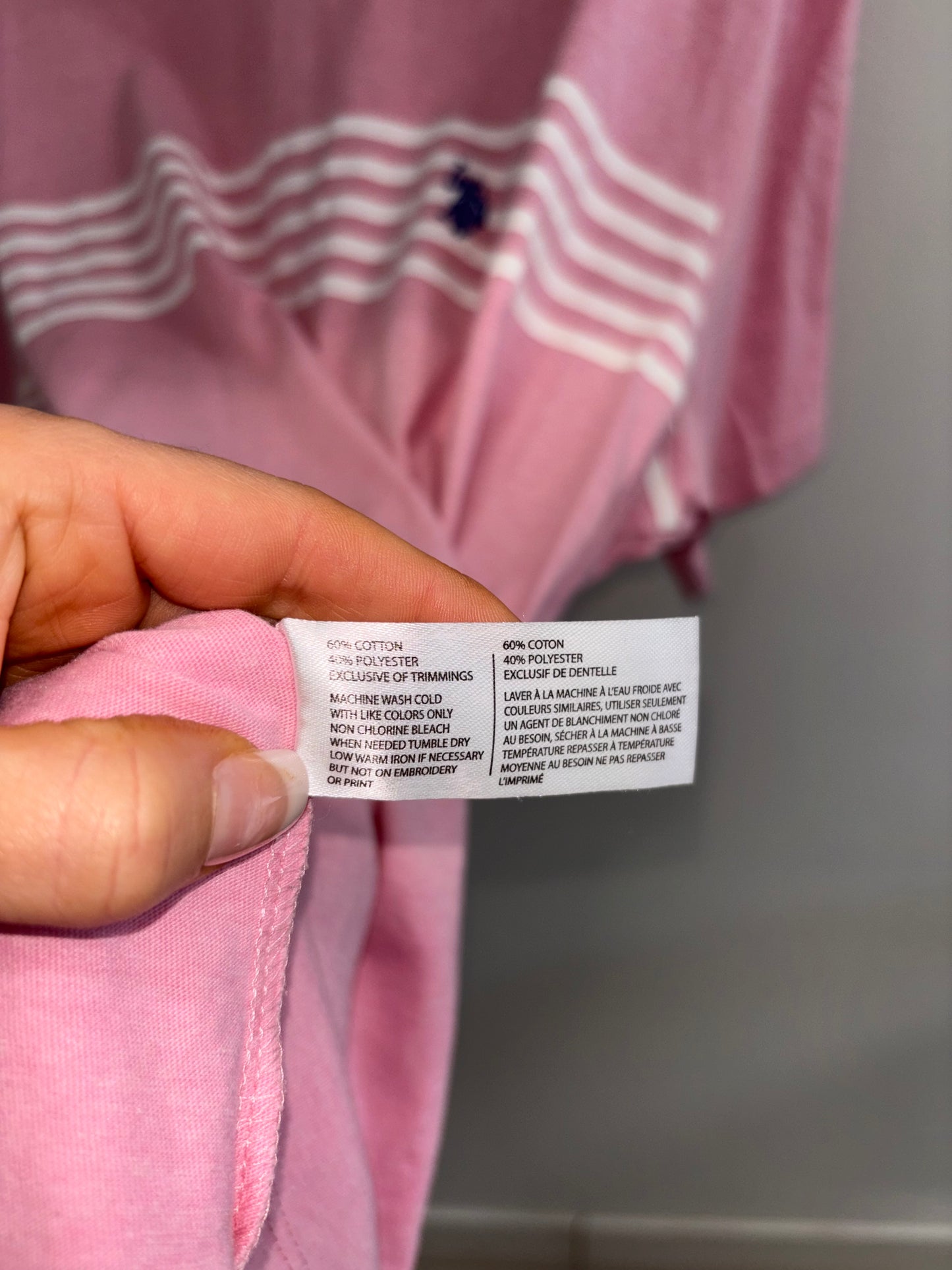 T-shirt Rose Homme U.S. POLO ASSN. - Grandeur: XLarge