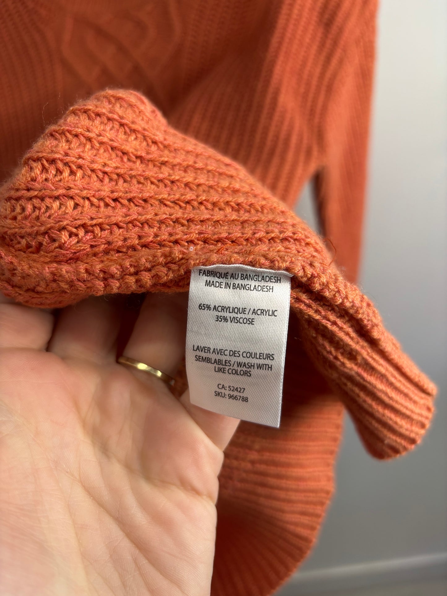 Laine orange, dos ouvert MYSTYLE - Grandeur: Small