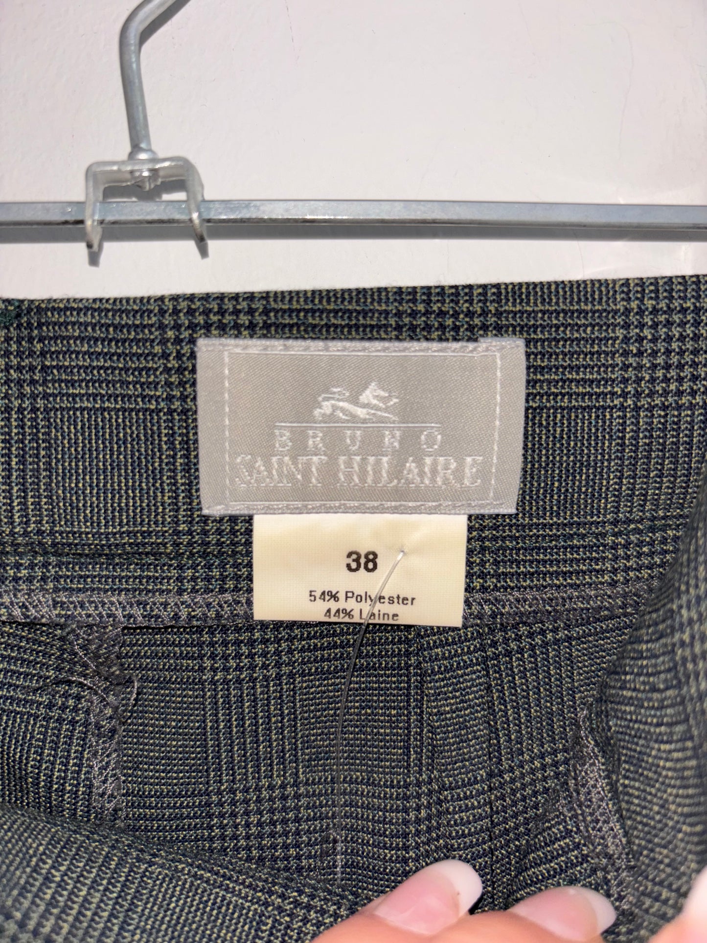 Pantalon Tailleur Vert BRUNO SAINT HILAIRE - Grandeur: 38