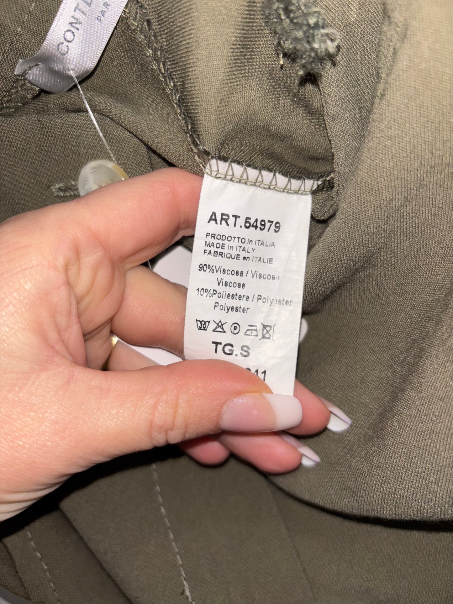 Pantalon Patte Large Vert CONTEMPORAINE - Grandeur: Small