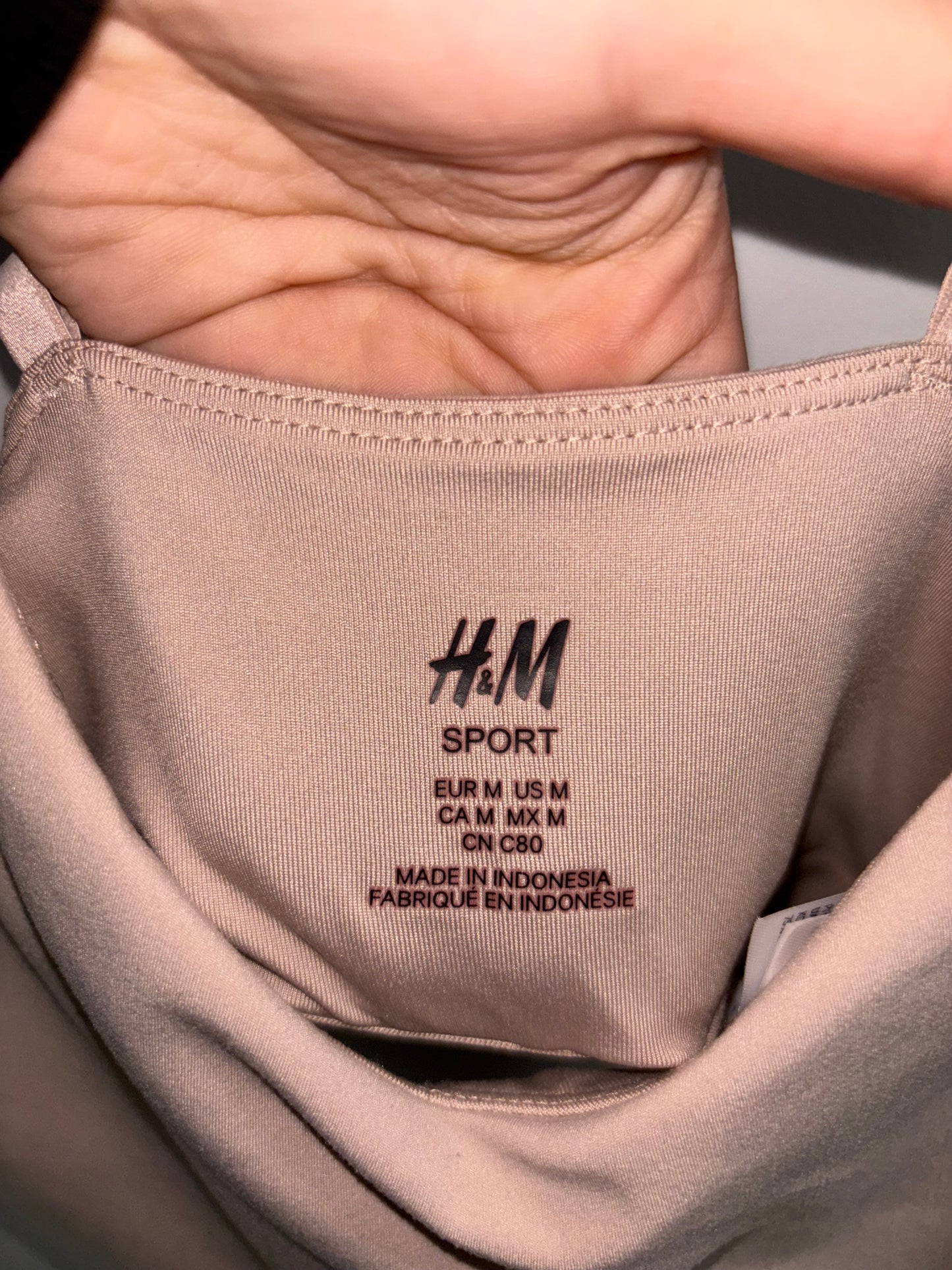 Brassiere Beige Sport H&M - Grandeur: Medium