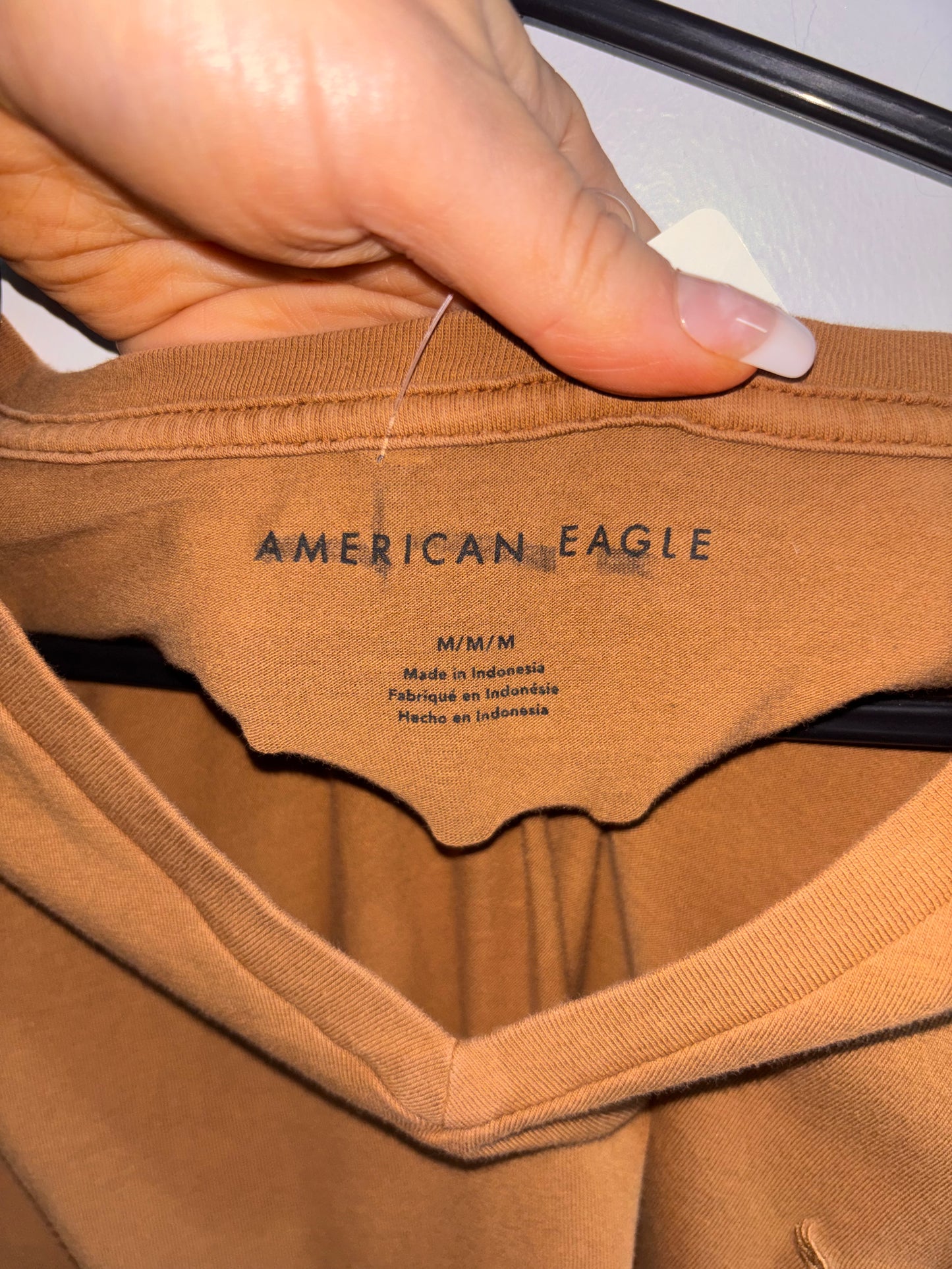 T-shirt brun homme AMERICAN EAGLE - Grandeur: Medium