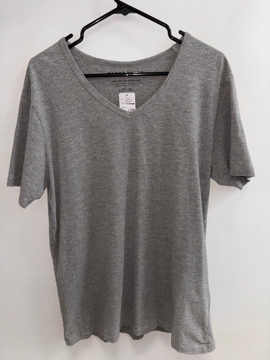 T-shirt Gris V-Neck homme JACK & JONES - Grandeur: Large
