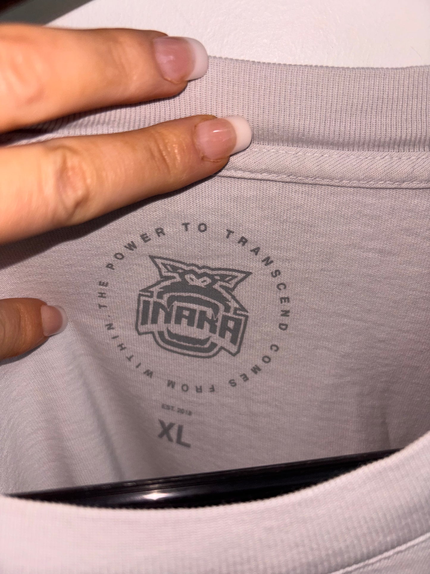 T-shirt Gris Pâle Oversize INAKA - Grandeur: XLarge