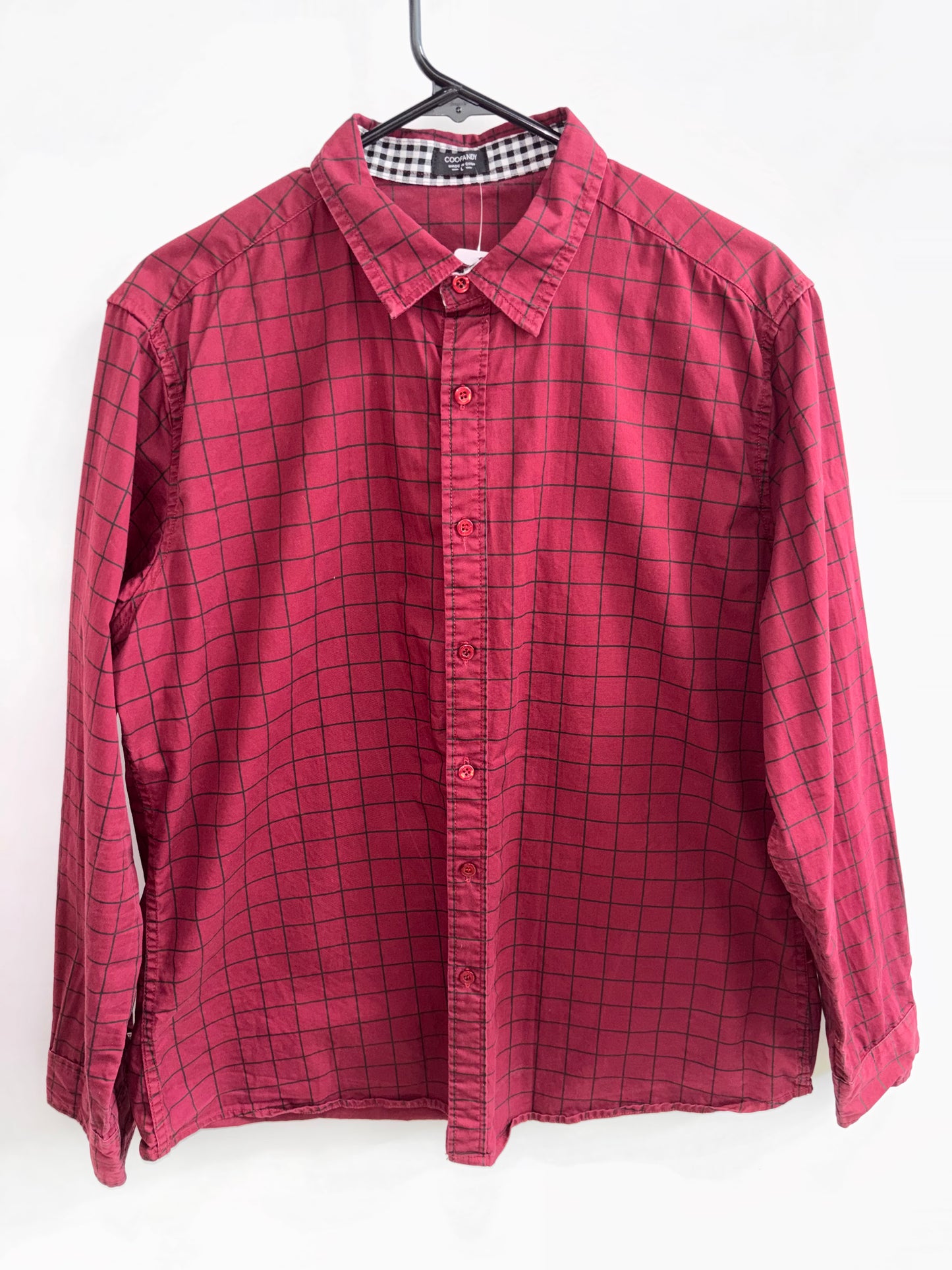 Chemise Rouge Homme COOFANDY - Grandeur: Large