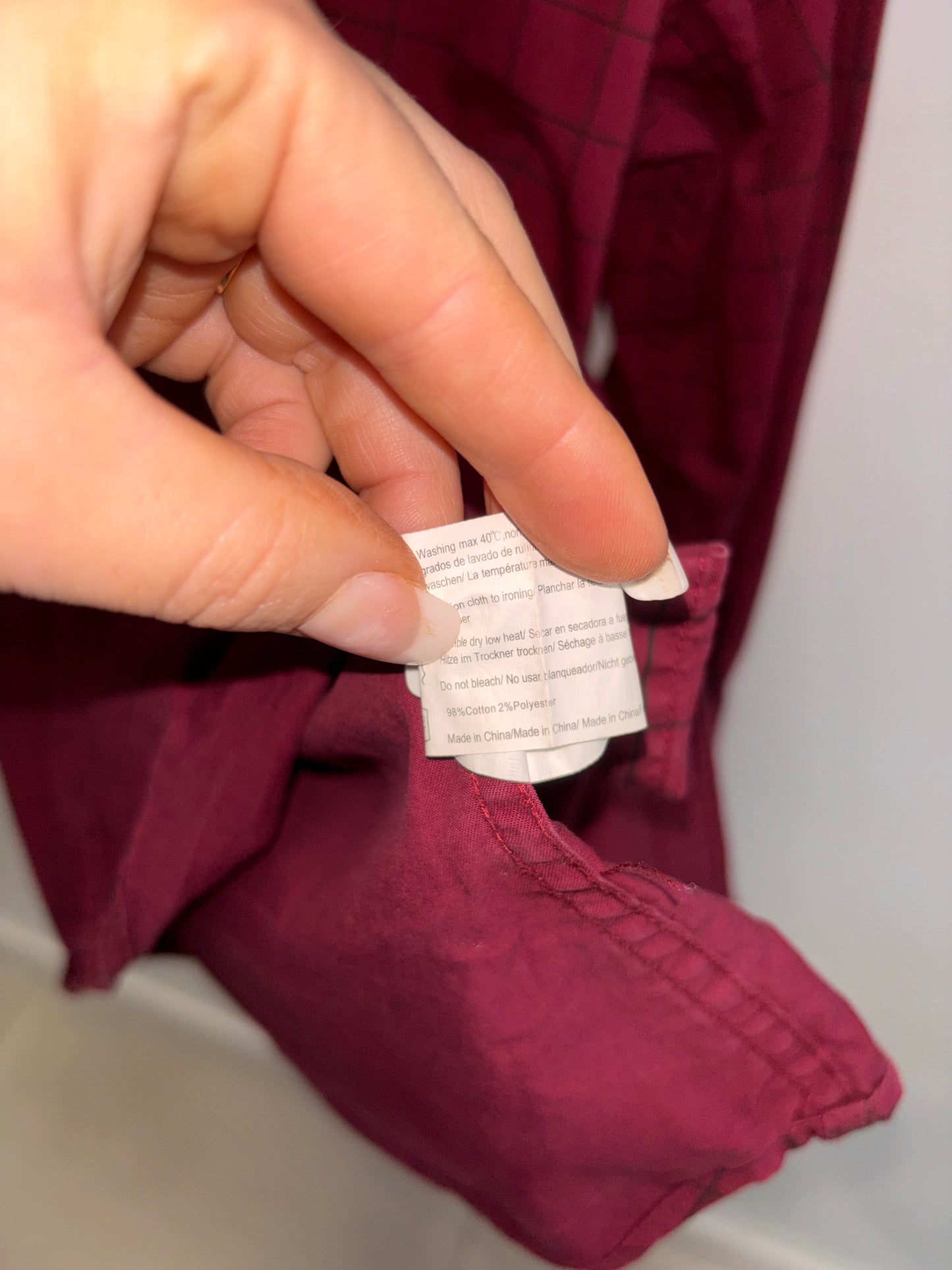 Chemise Rouge Homme COOFANDY - Grandeur: Large