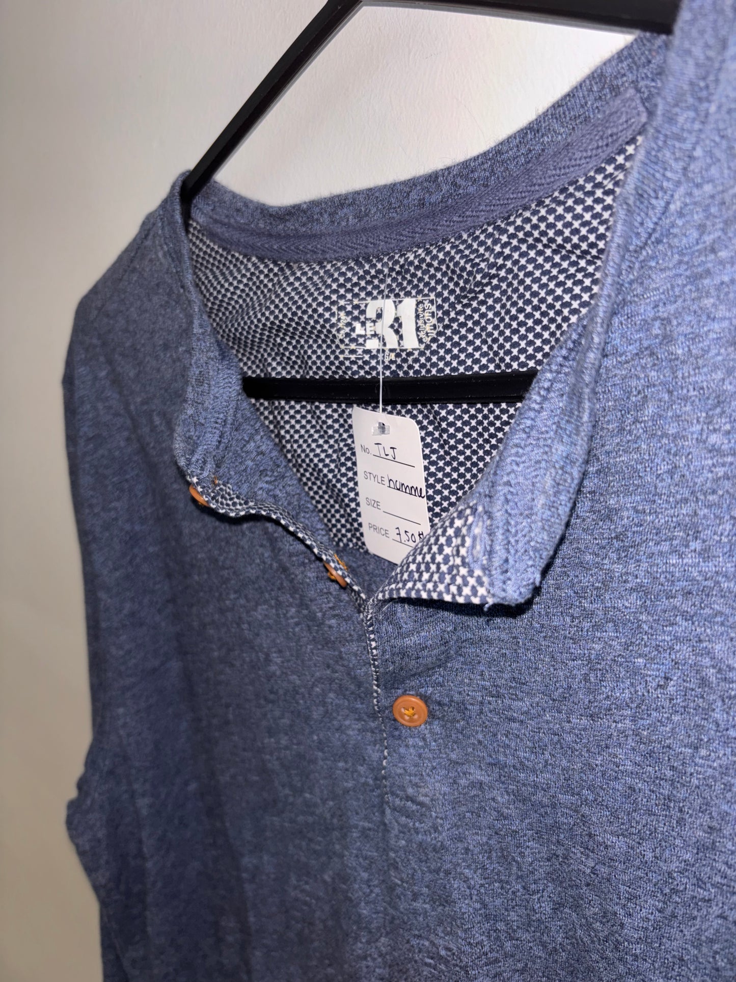 Haut Manche Longue Bleu Homme SIMONS - Grandeur: Large