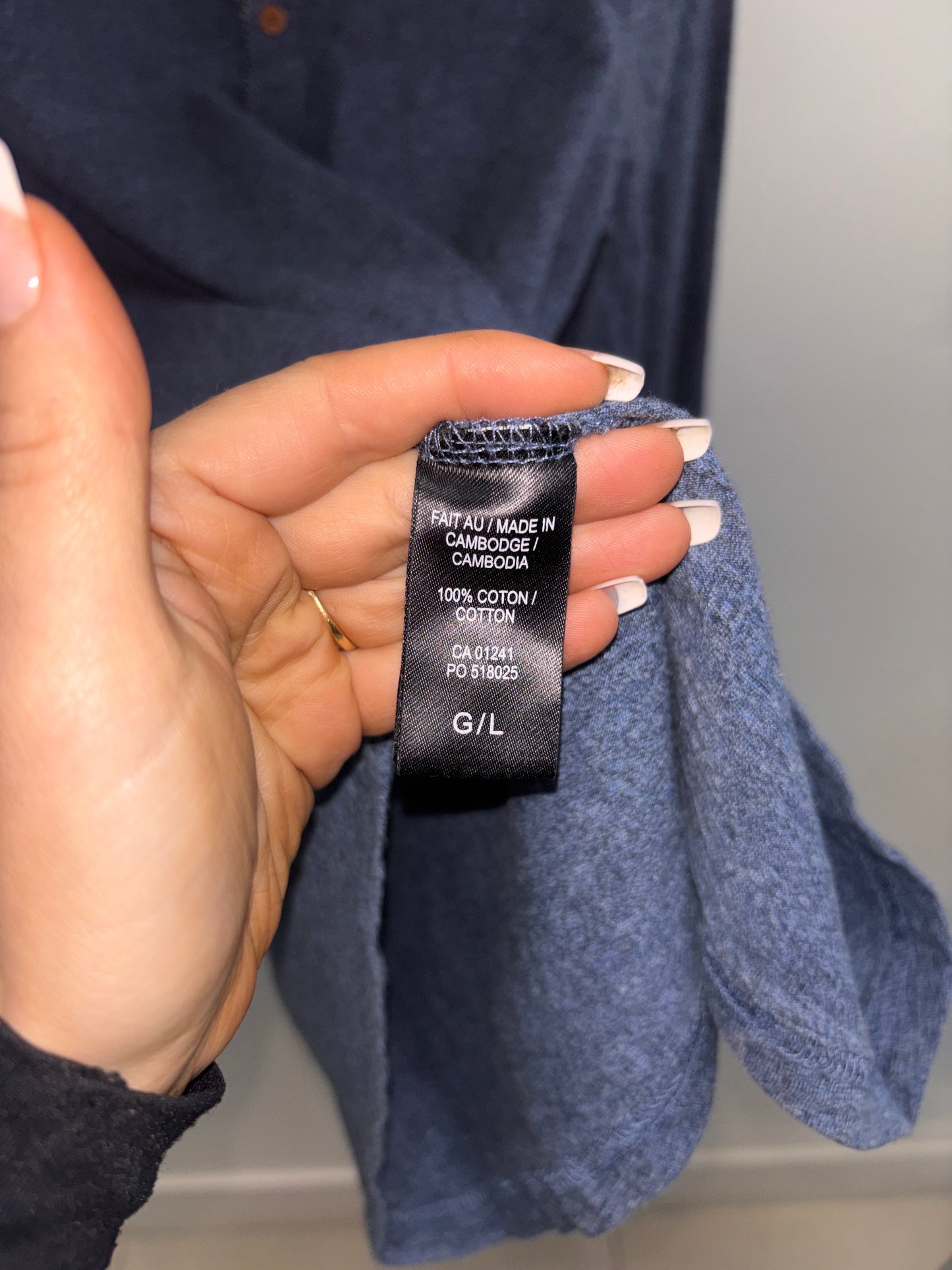 Haut Manche Longue Bleu Homme SIMONS - Grandeur: Large