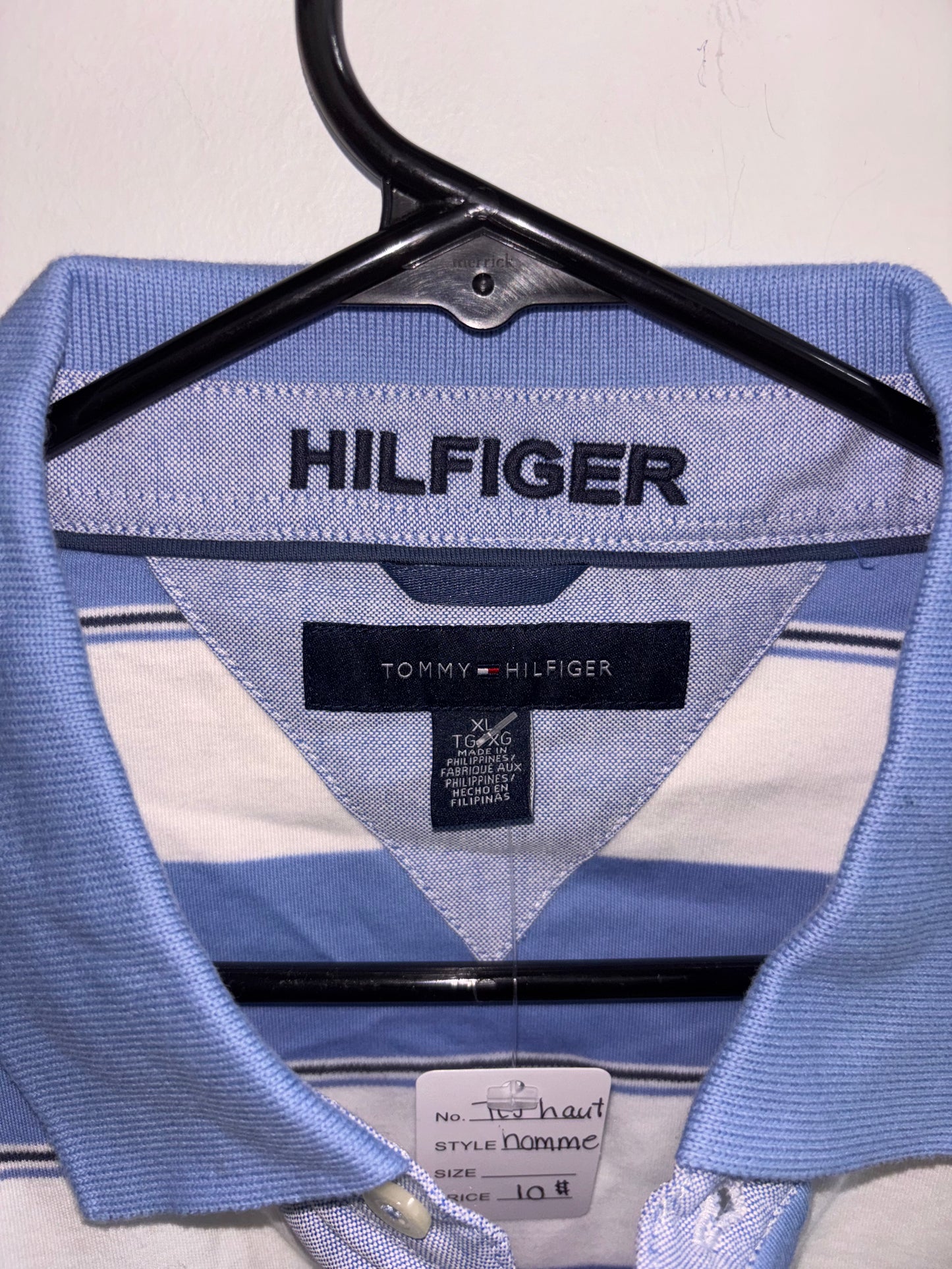 Polo Homme Raillé TOMMY HILFIGURE - Grandeur: XLarge