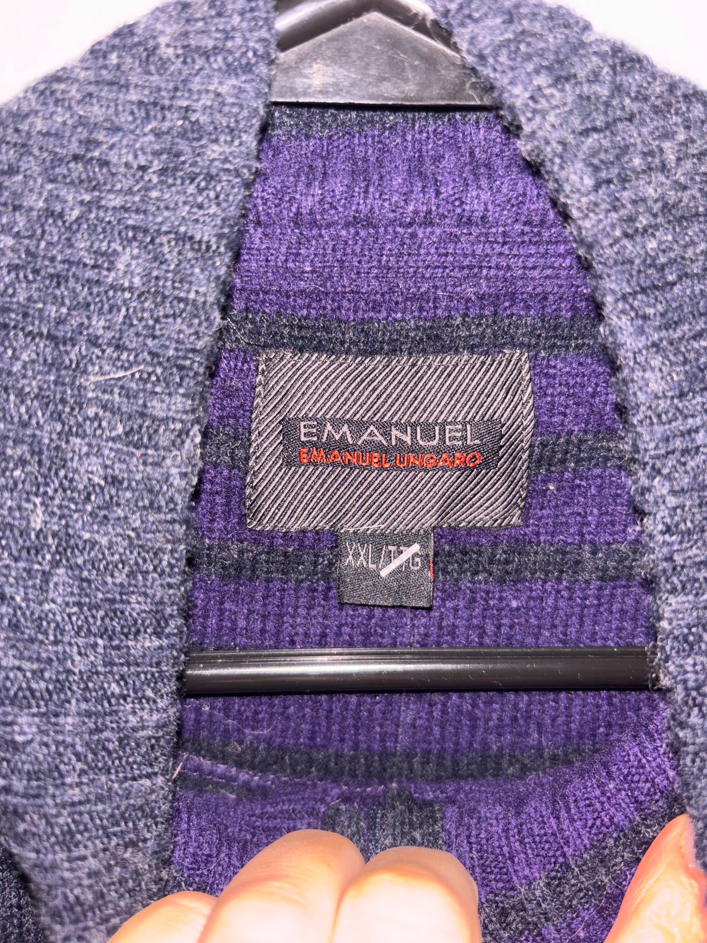 Polo Laine Bleu Marin EMANUEL UNGARD - Grandeur: XXL