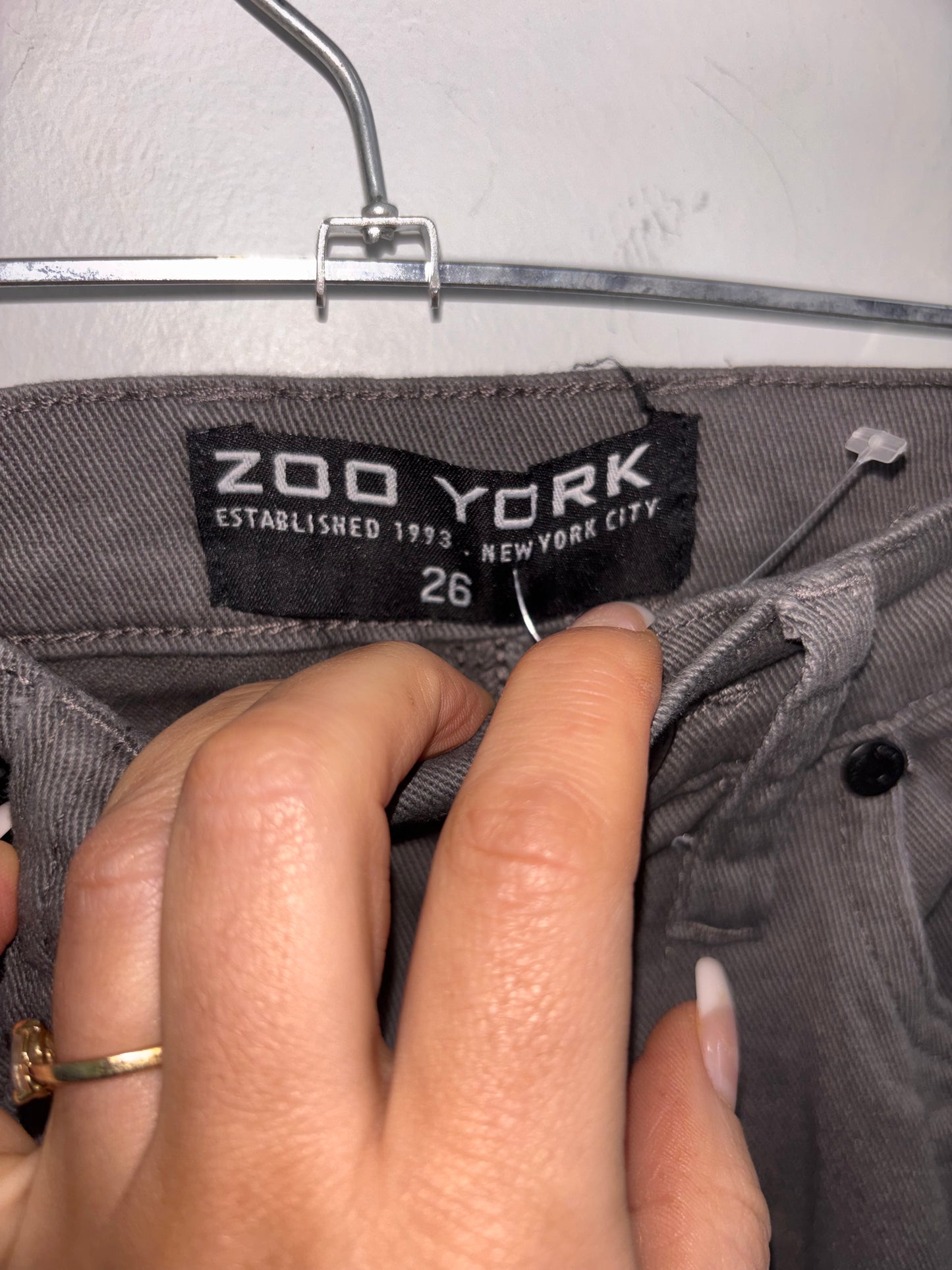 Jeans Gris Homme ZOO YORK - Grandeur: 26