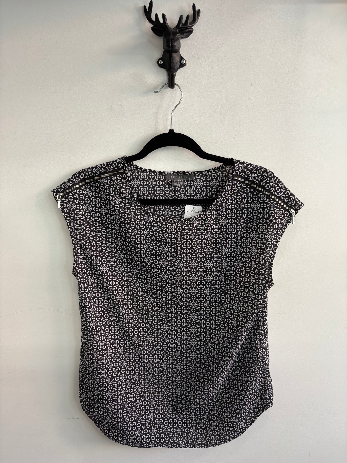 Chemise noir & Blanc SUZY SHIER - Grandeur: XSmall