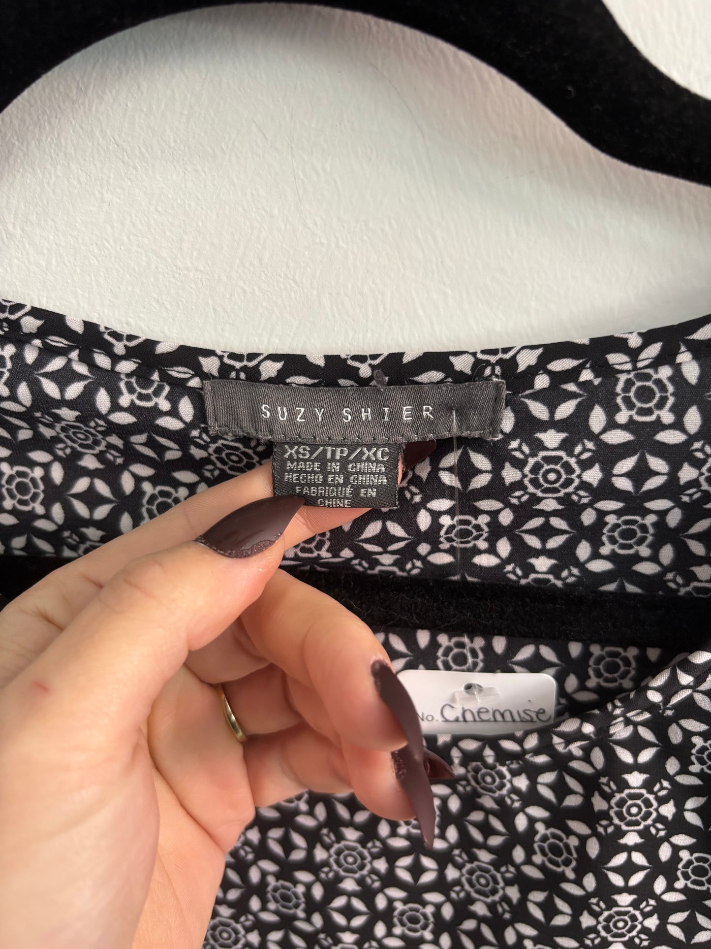 Chemise noir & Blanc SUZY SHIER - Grandeur: XSmall