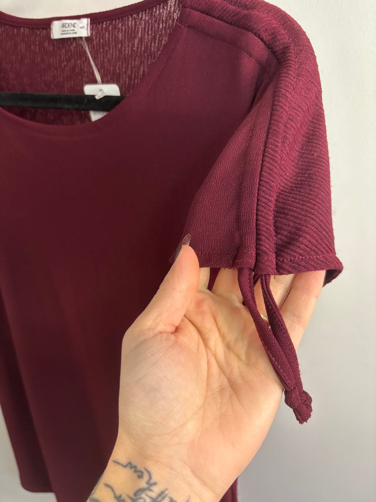 Haut rouge vin ARDENE - Grandeur: Small