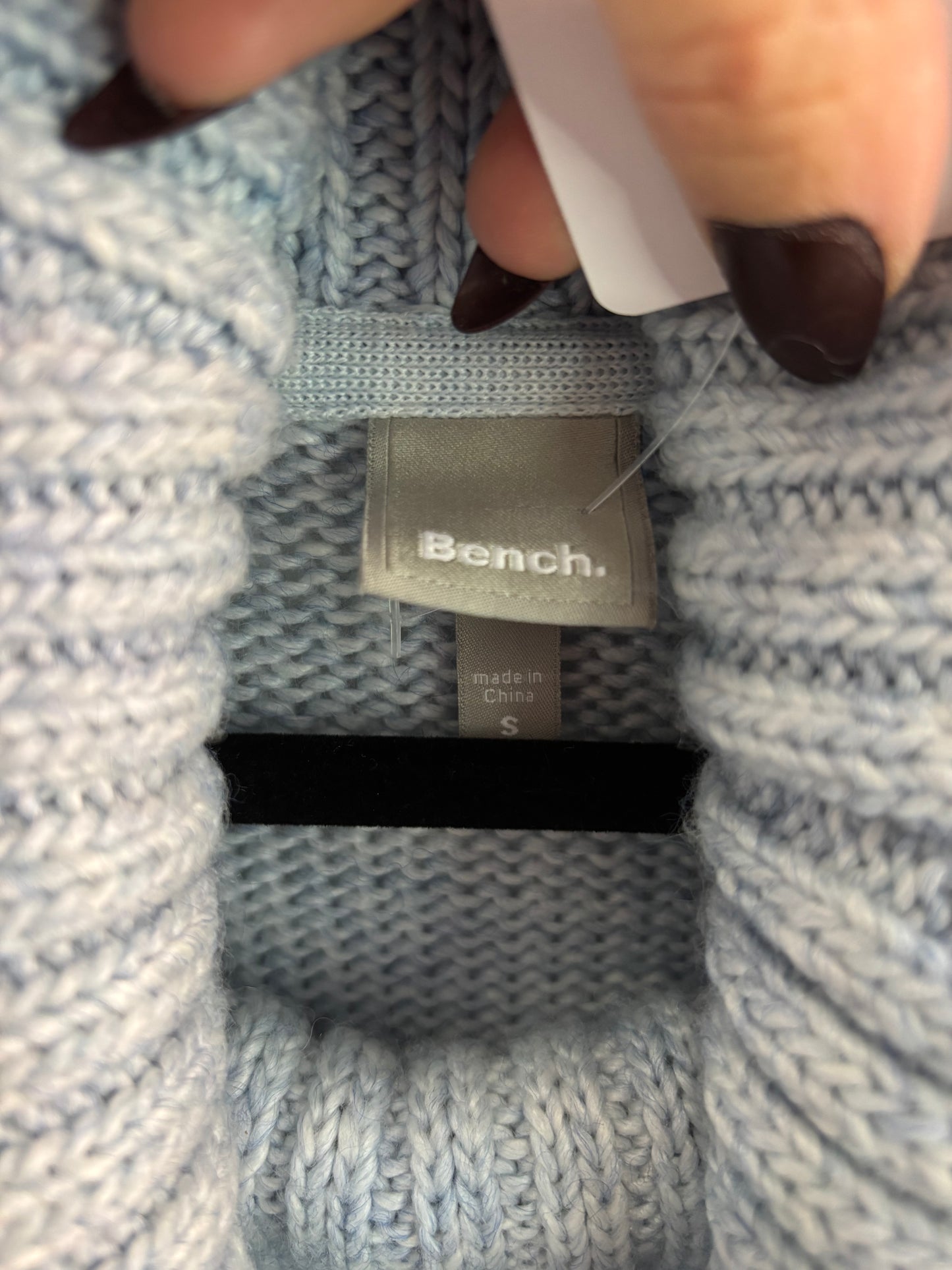 Tricot bleu pâle avec collet BENCH - Grandeur: Small