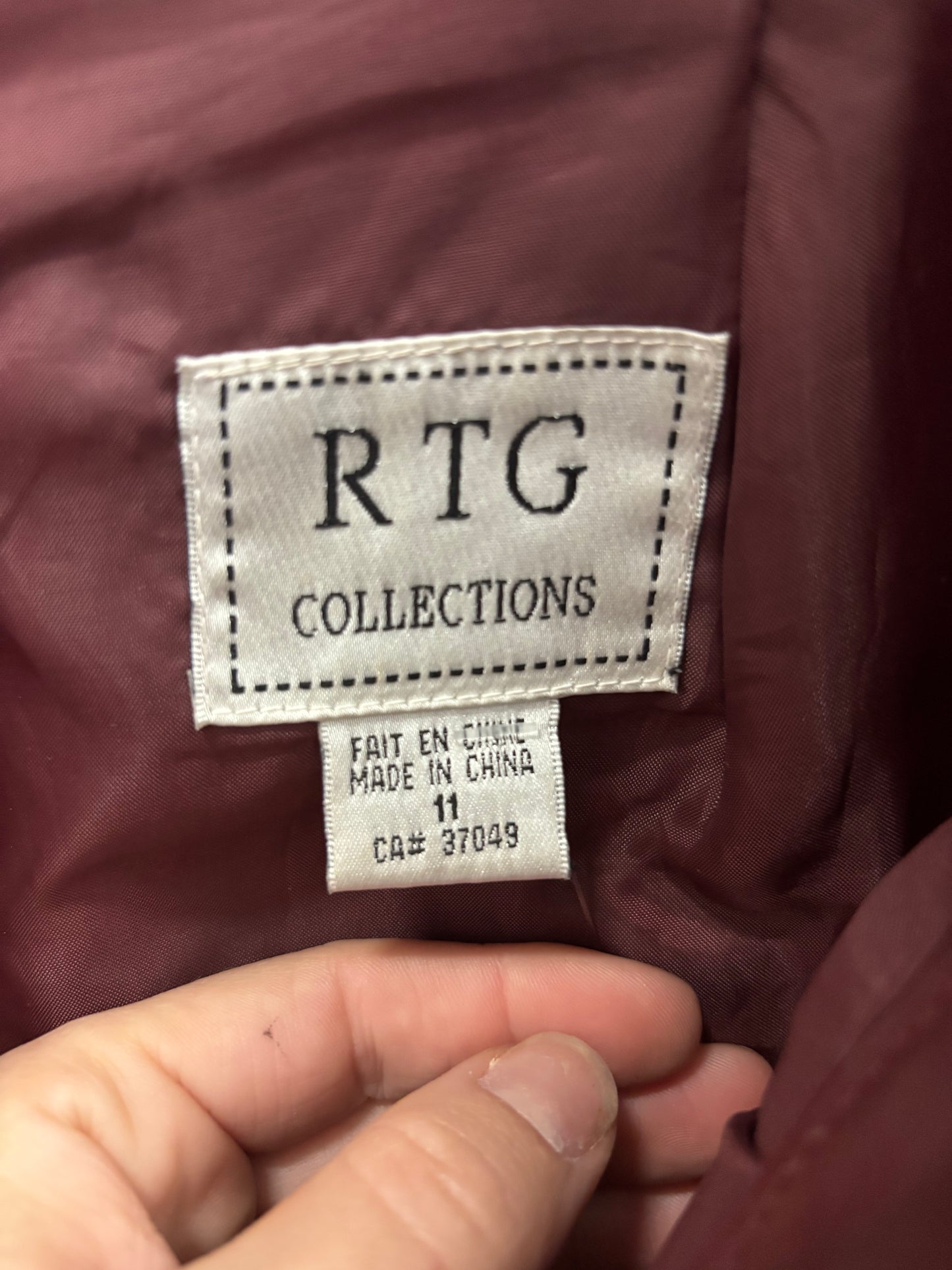 Jupe Cuire Rouge Vin RTG COLLECTIONS - Grandeur: 11