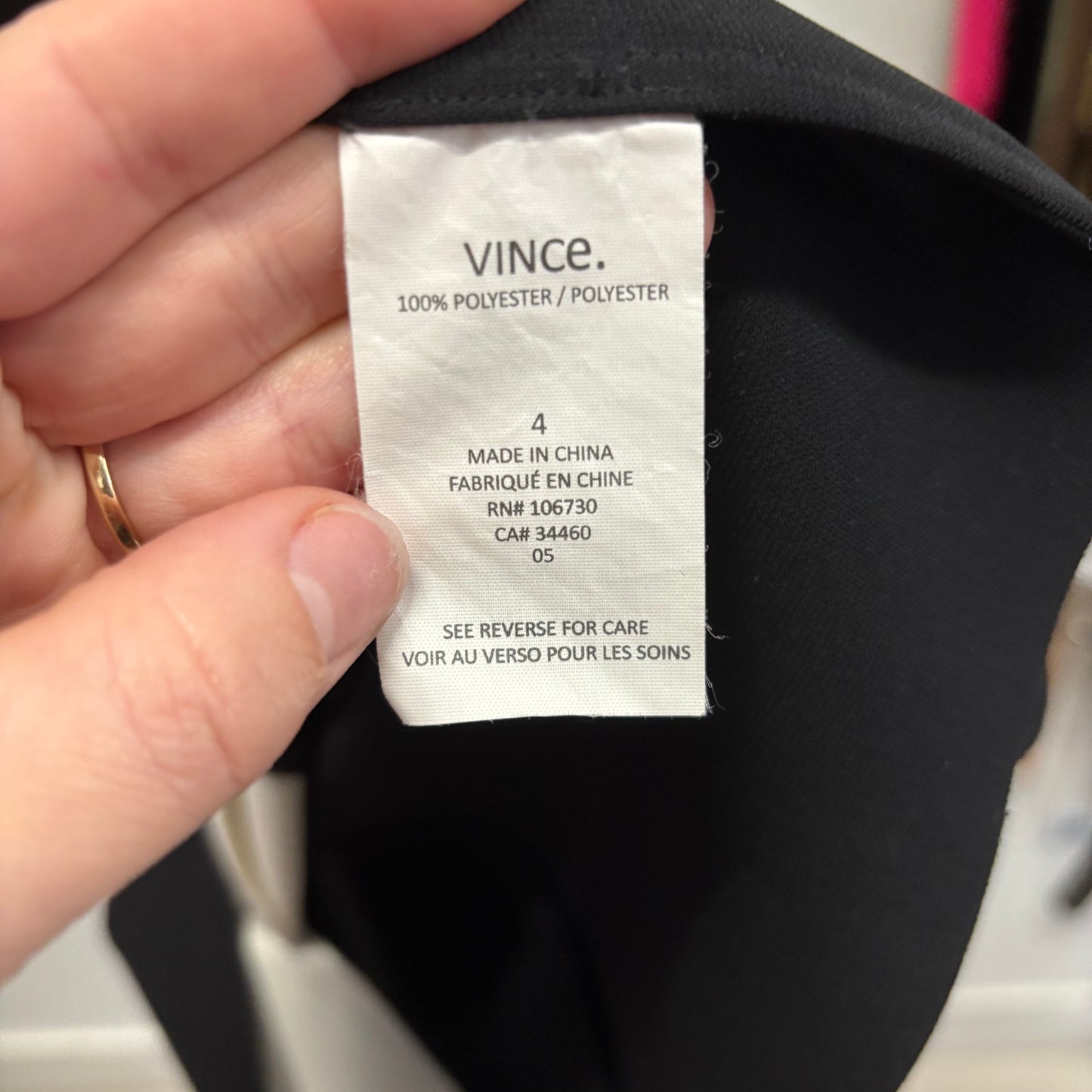 Robe Soiré Noir VINCE - Grandeur: 4