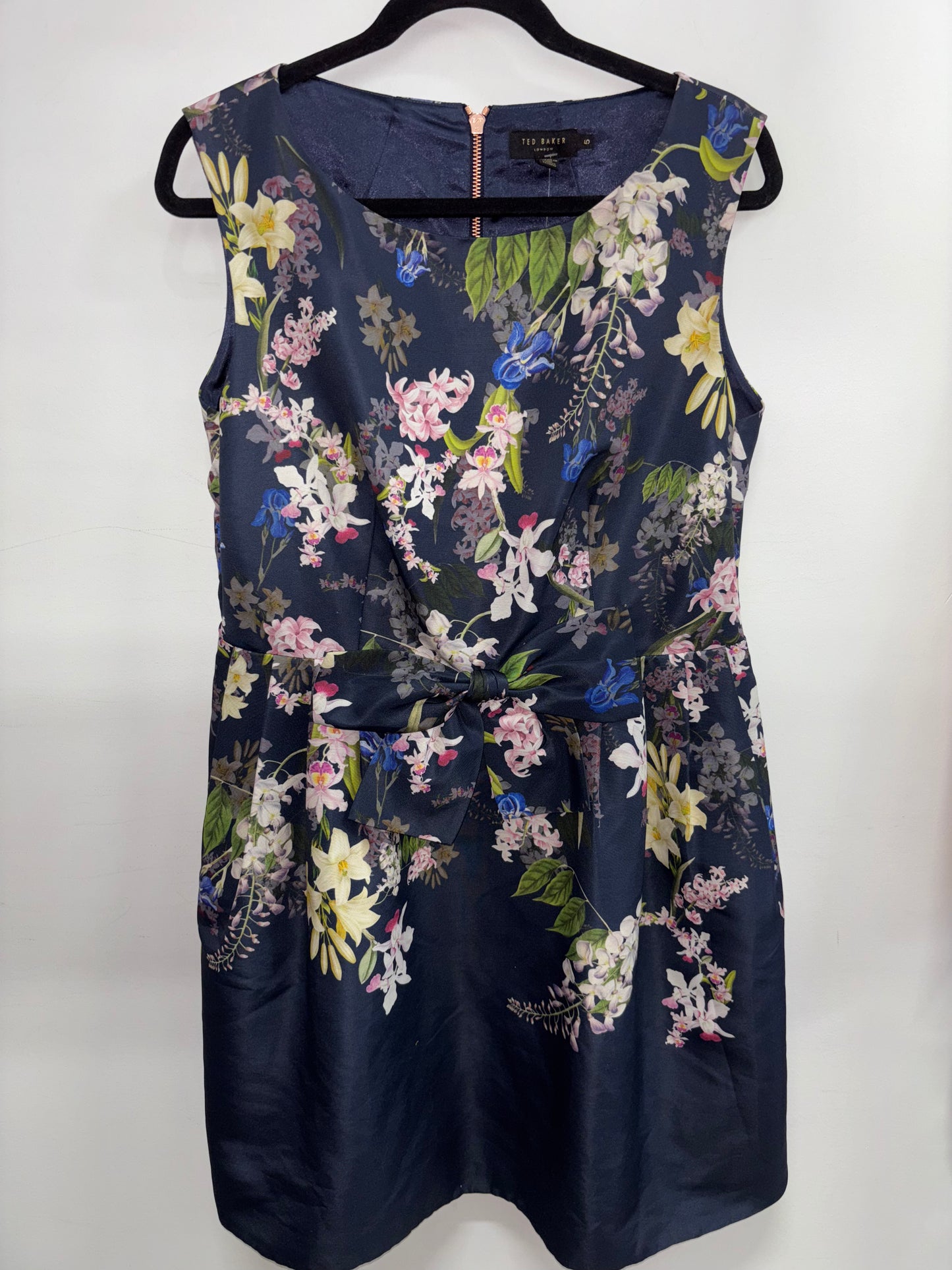 Robe Fleuri Bleu Marin TED BAKER LONDON - Grandeur: 5