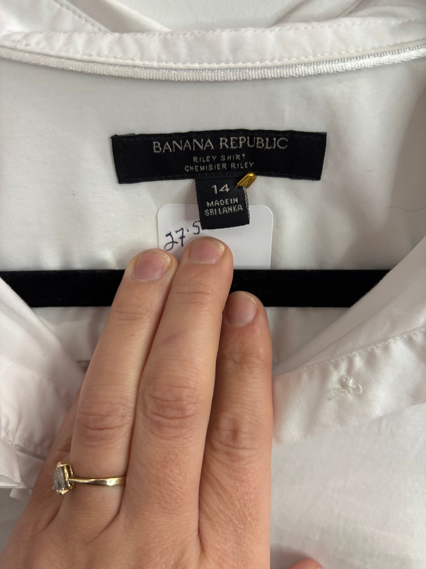 Chemise Classique Blanche BANANA REPUBLIC - Grandeur: 14