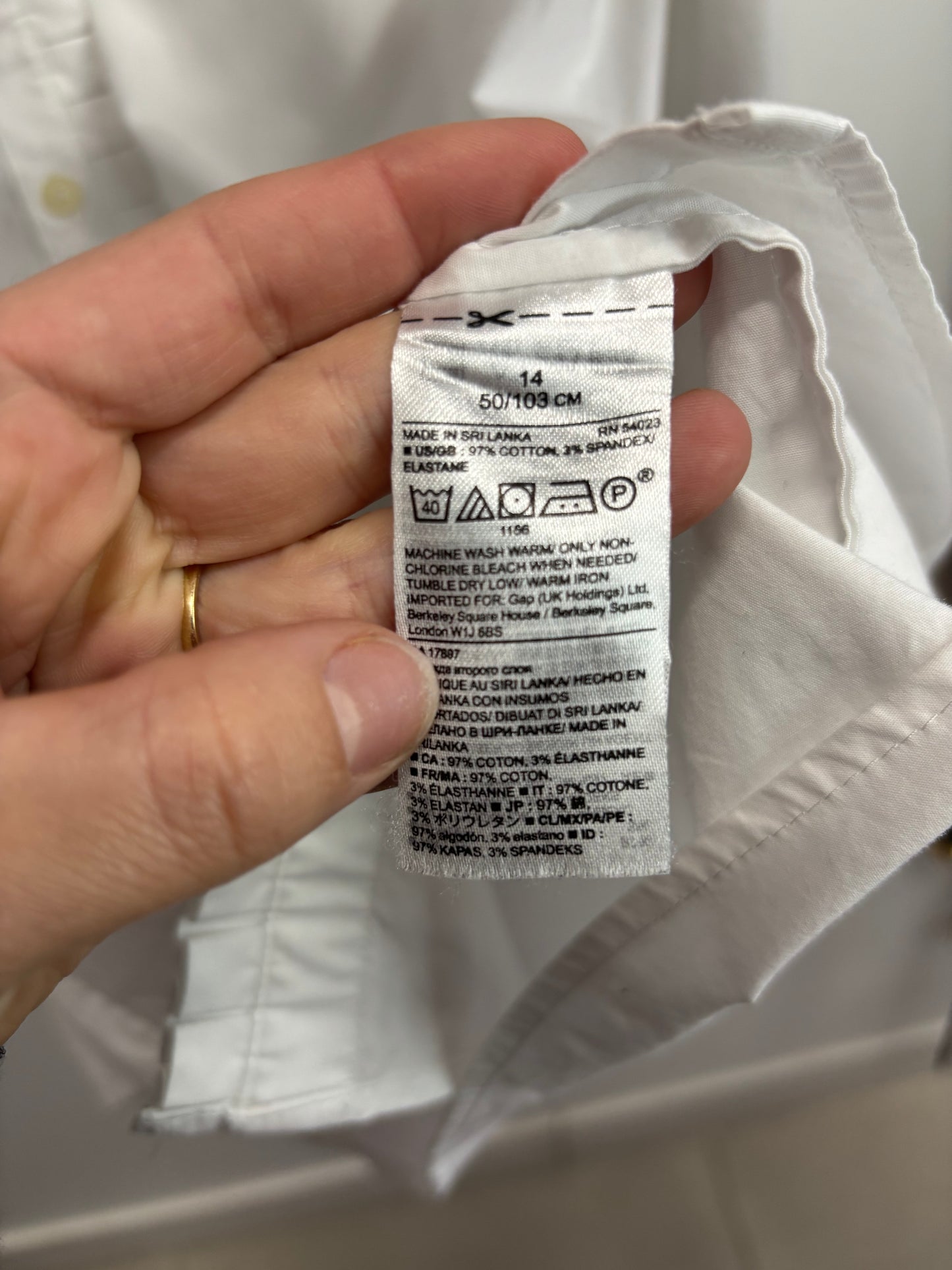 Chemise Classique Blanche BANANA REPUBLIC - Grandeur: 14