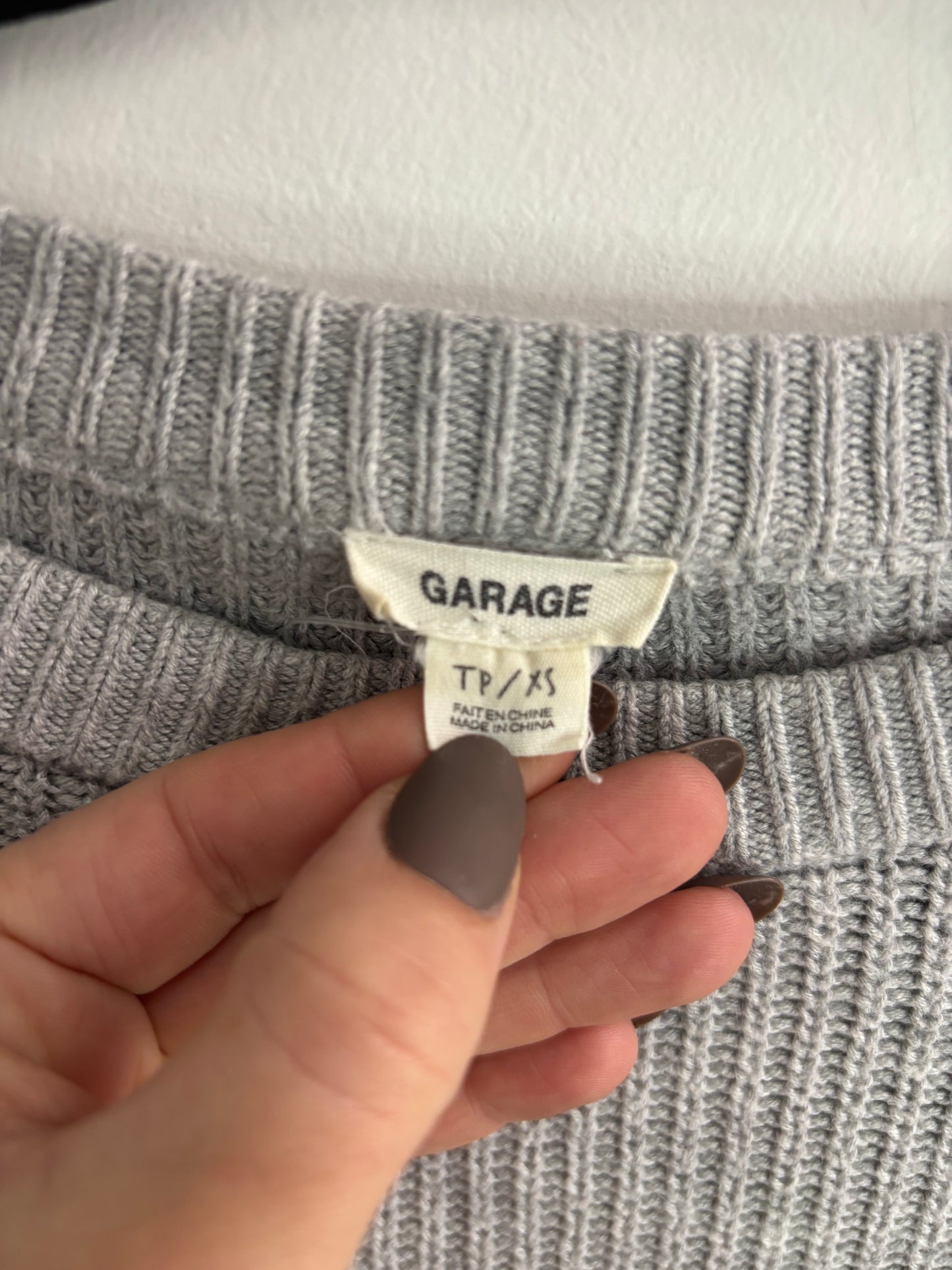 Tricot Gris GARAGE - Grandeur:Xsmall