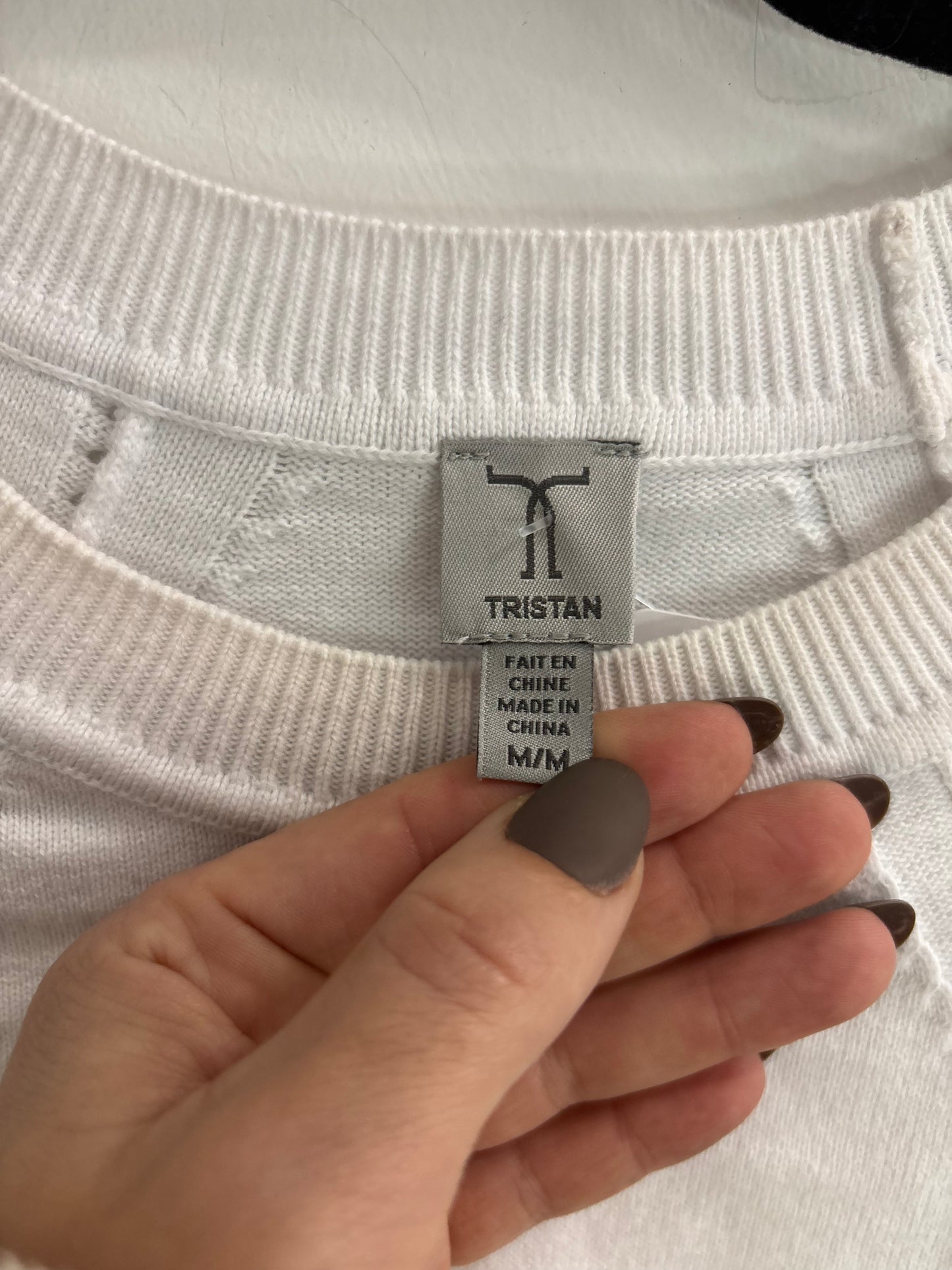 Chandail Manche Longue Blanc TRISTAN - Grandeur: Medium