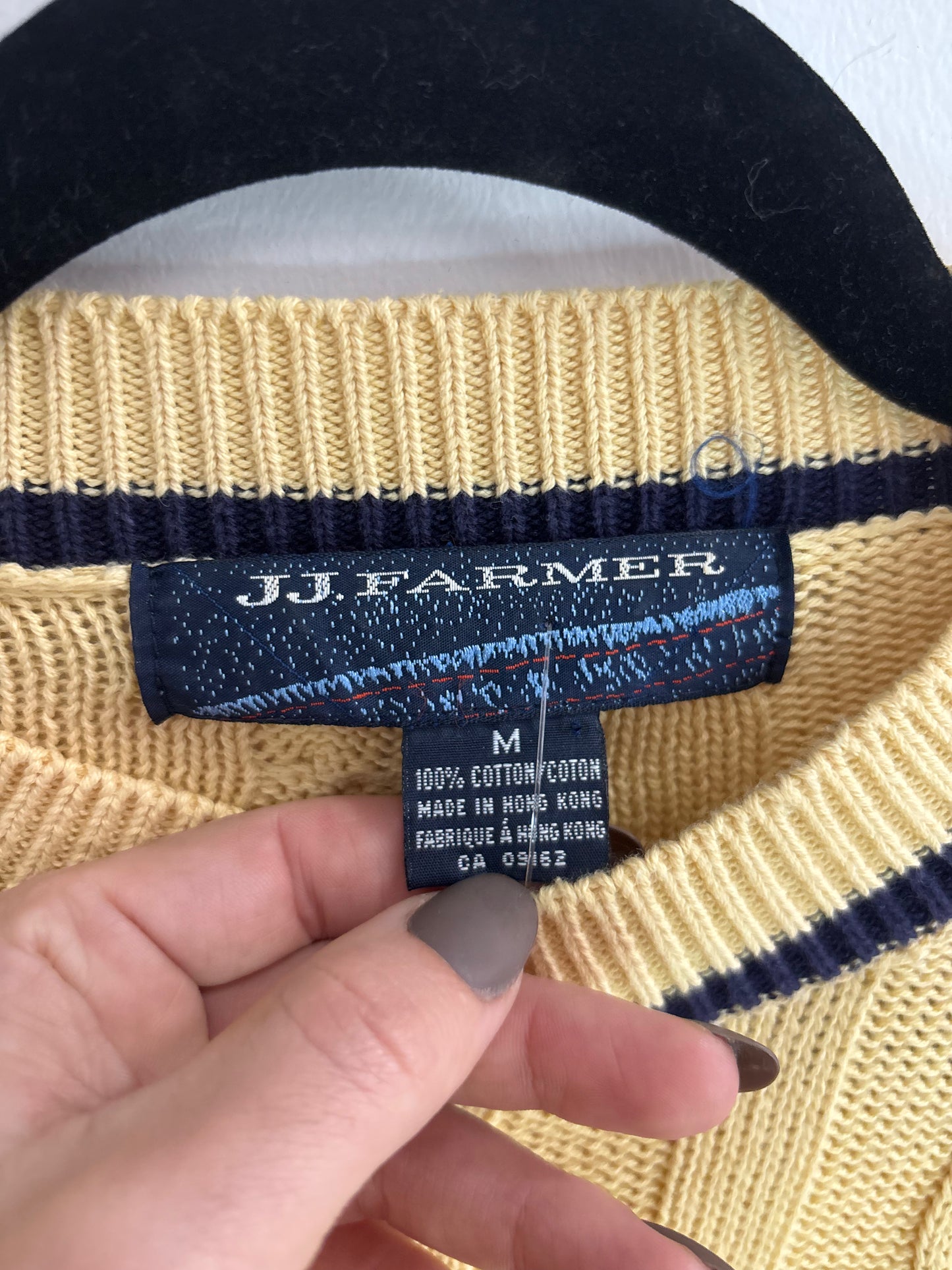 Tricot Vinatge Jaune JJ FARMER - Grandeur: Medium