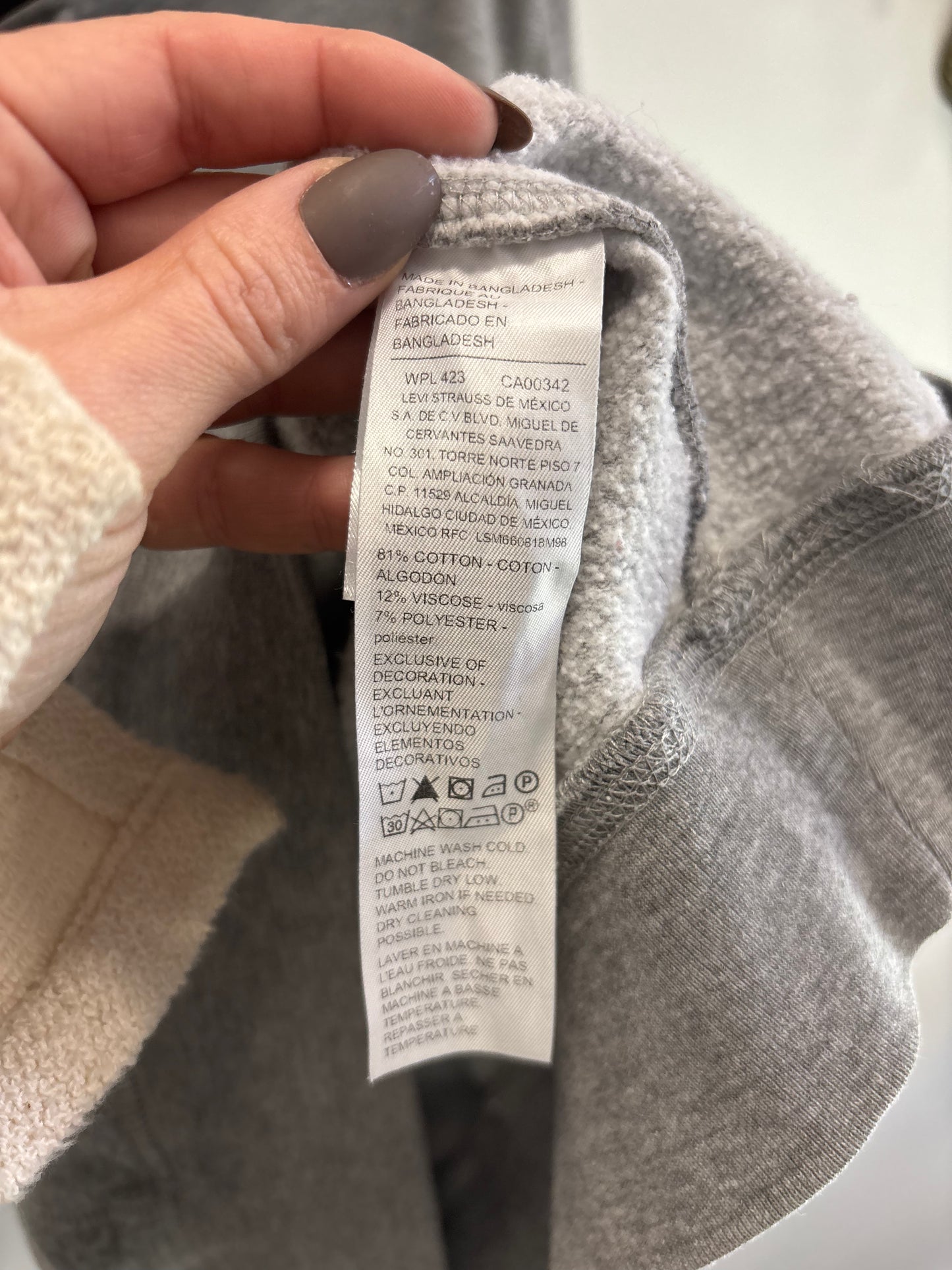 Coton Ouaté Gris LEVI - Grandeur: Medium