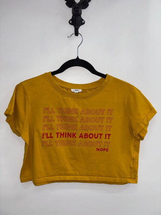 T-Shirt Croc-Top Jaune ARDENE - Grandeur: Small