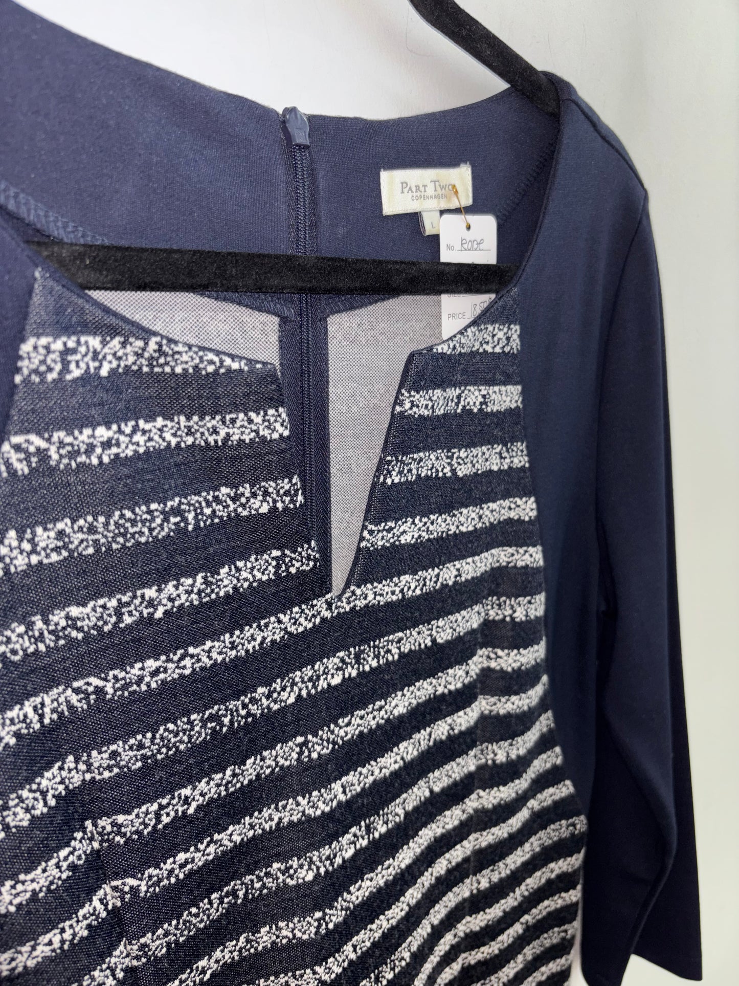 Robe Raillé Bleu Marin & Blanc PART TWO COPWHAGEN - Grandeur: Large