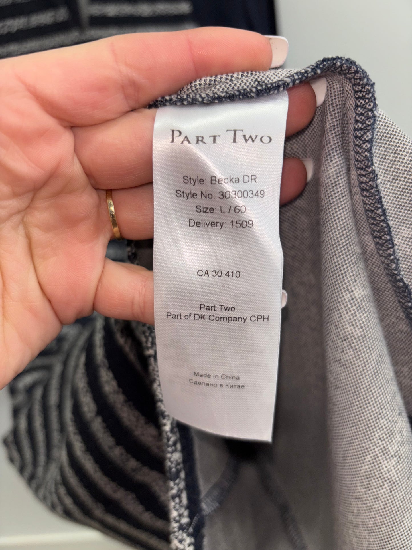 Robe Raillé Bleu Marin & Blanc PART TWO COPWHAGEN - Grandeur: Large