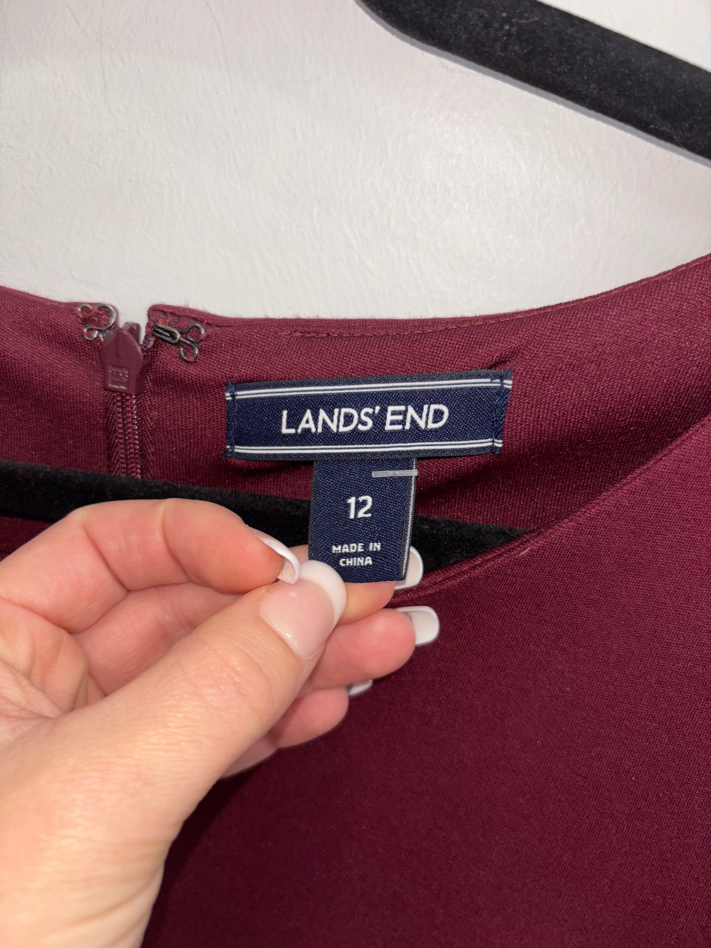 Robe Chic Bourgogne LANDS' END - Grandeur: 12