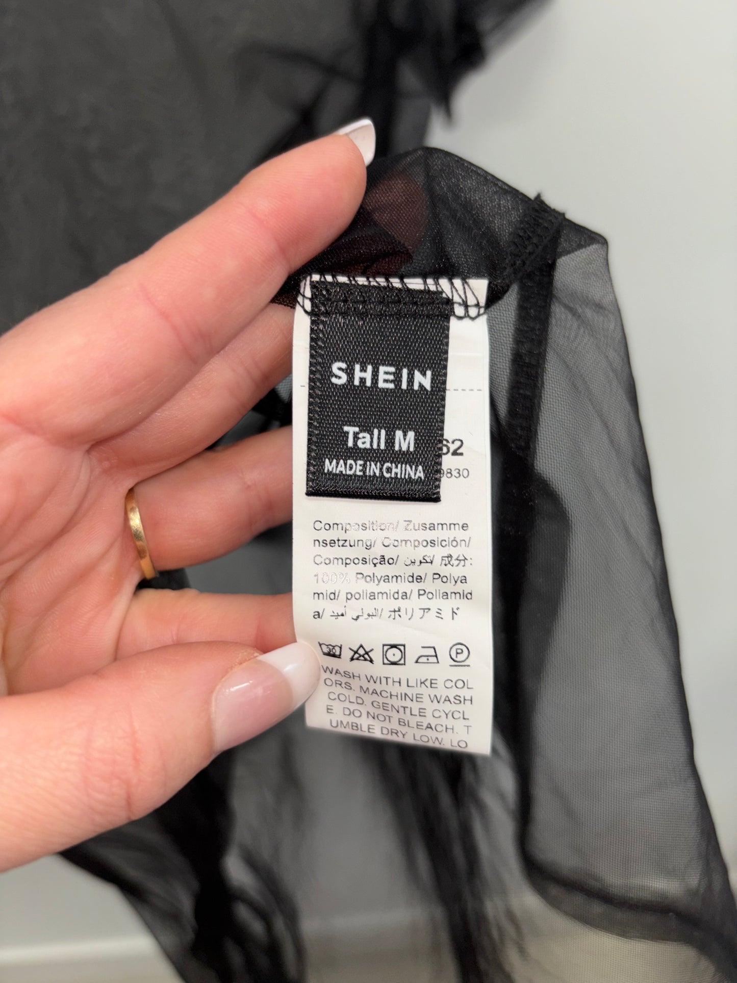 Robe En Tulle Transparente Noir SHEIN - Grandeur: Medium