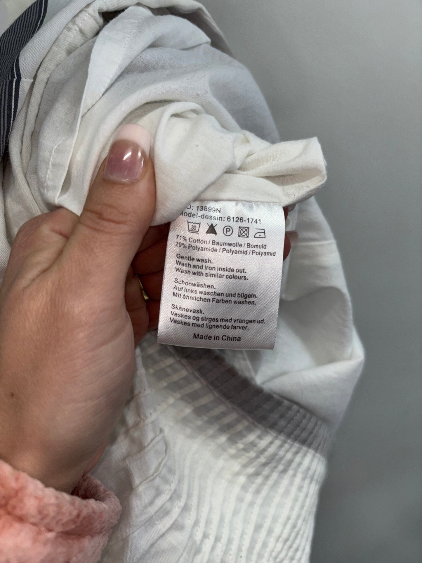 Robe Frou-Frou Blanc & Gris JENSEN WOMAN - Grandeur: 38