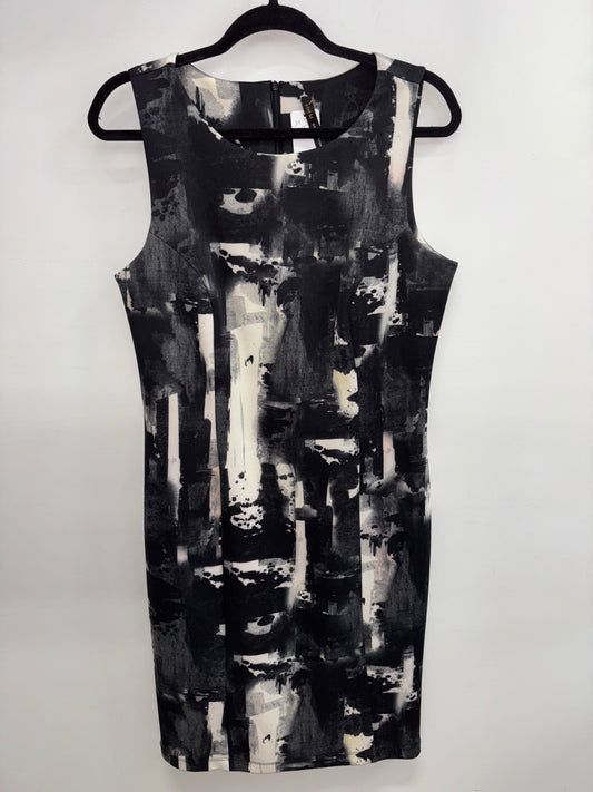 Robe Marblé Noir & Blanc LORI M COLLECTION - Grandeur: Large