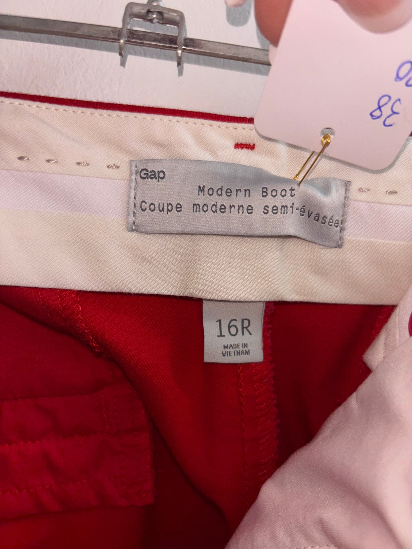 Pantalon Propre Rouge GAP - Grandeur: 16R