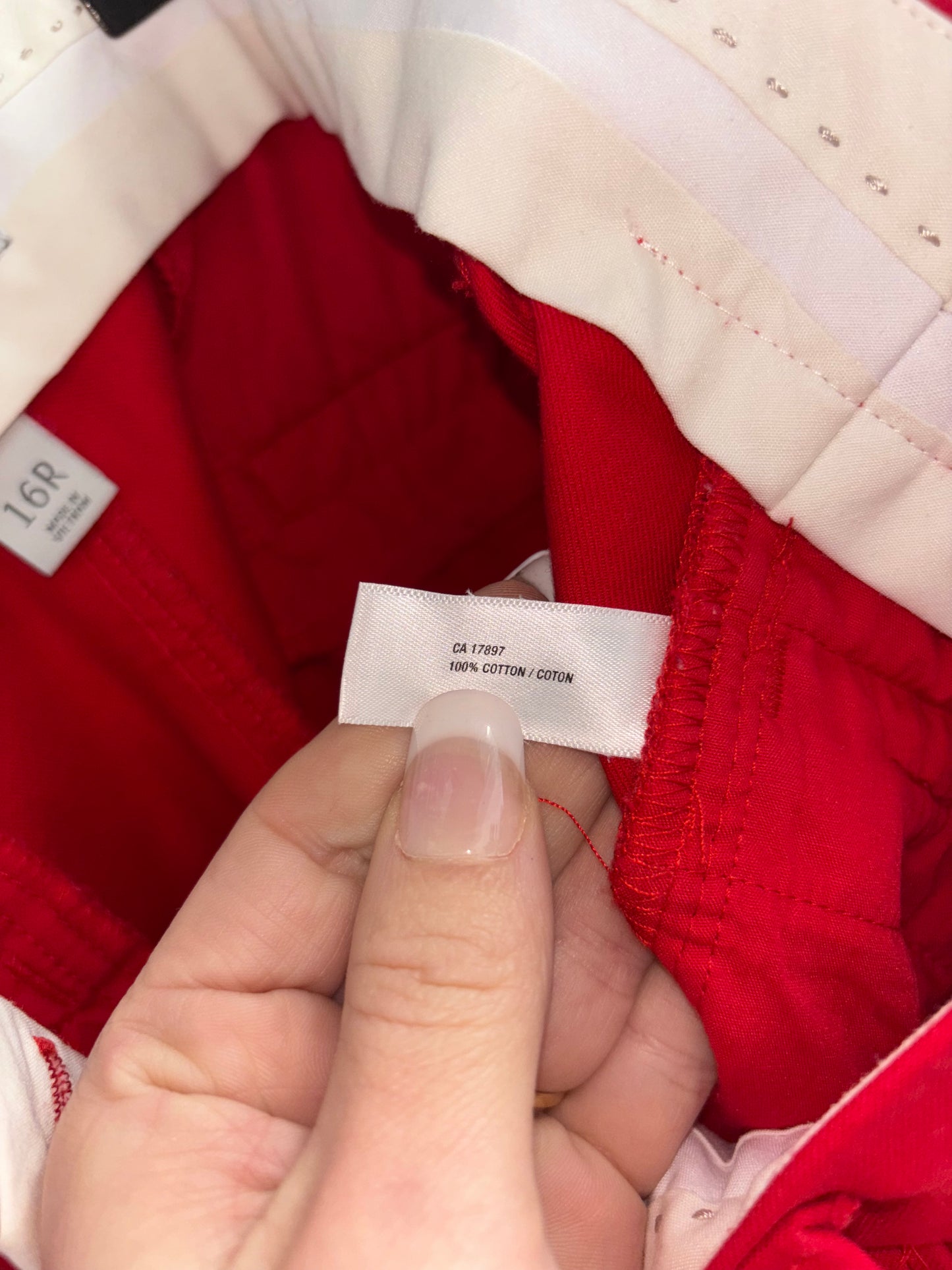 Pantalon Propre Rouge GAP - Grandeur: 16R