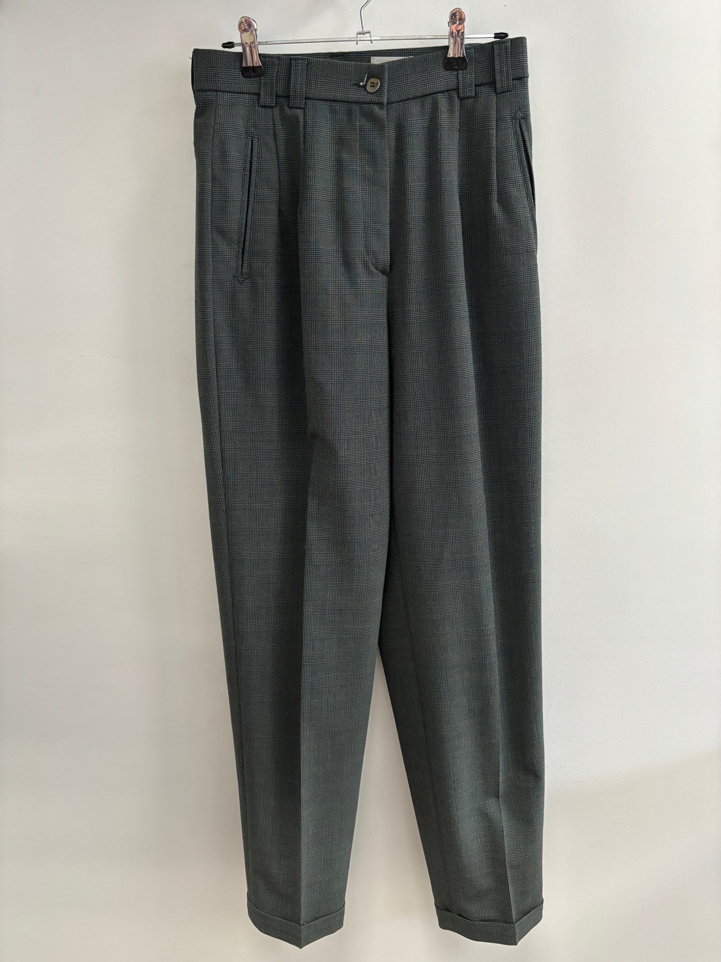 Pantalon Tailleur Vert BRUNO SAINT HILAIRE - Grandeur: 38