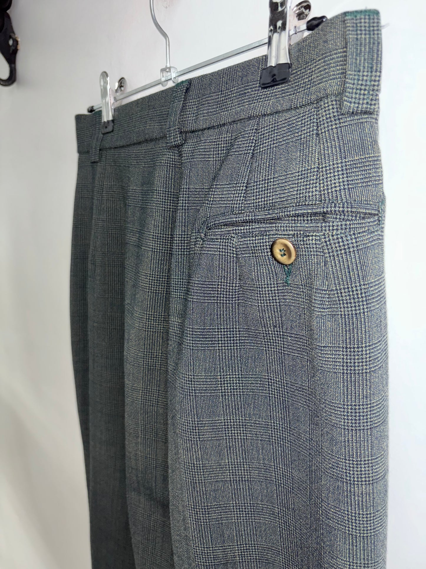 Pantalon Tailleur Vert BRUNO SAINT HILAIRE - Grandeur: 38