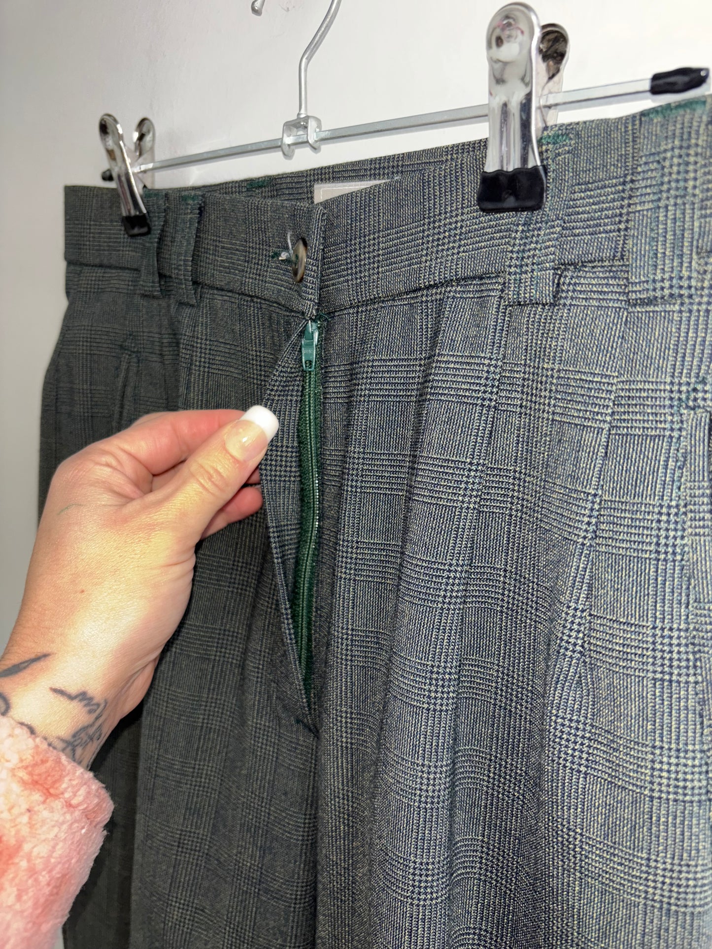 Pantalon Tailleur Vert BRUNO SAINT HILAIRE - Grandeur: 38