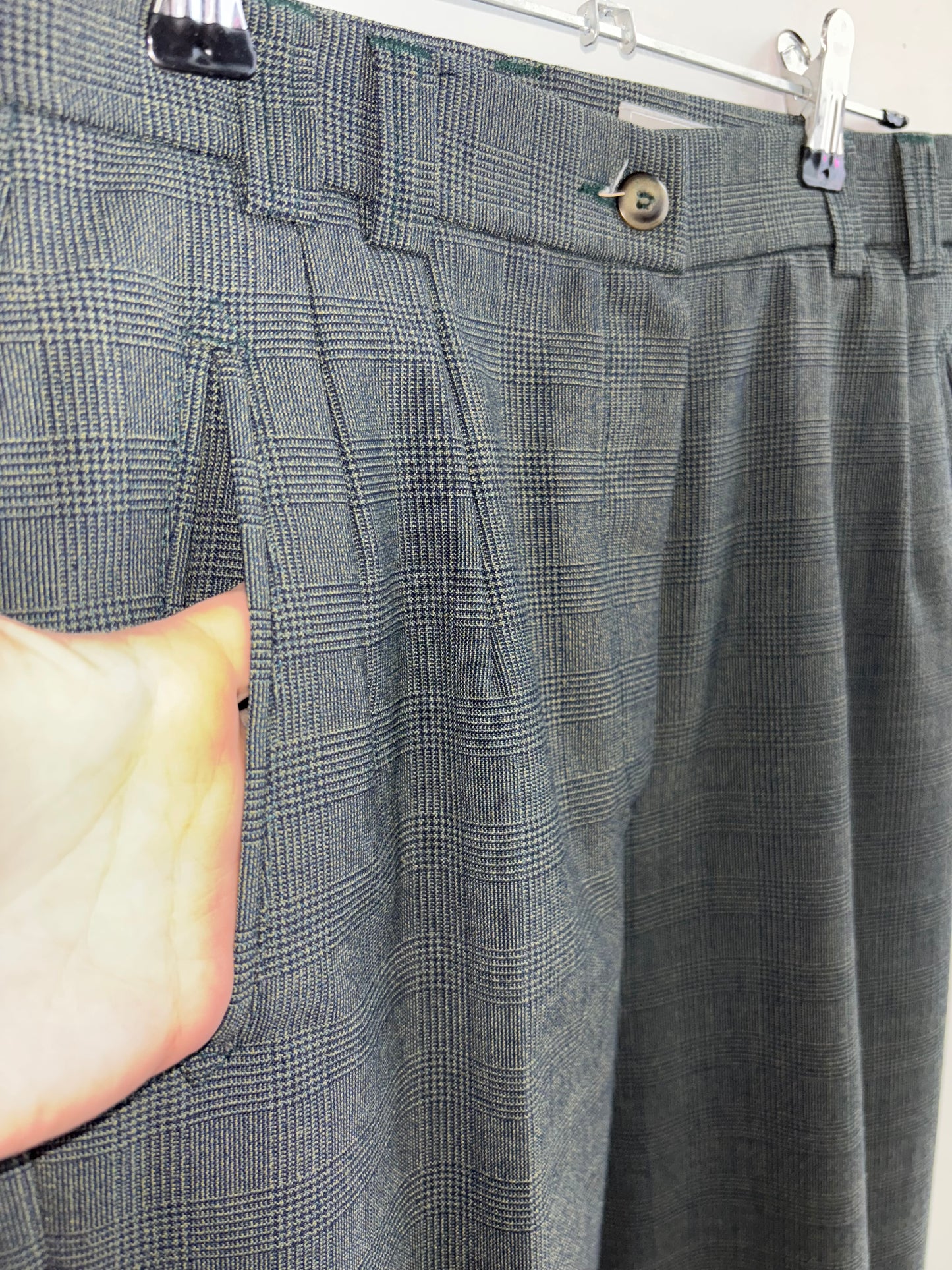 Pantalon Tailleur Vert BRUNO SAINT HILAIRE - Grandeur: 38