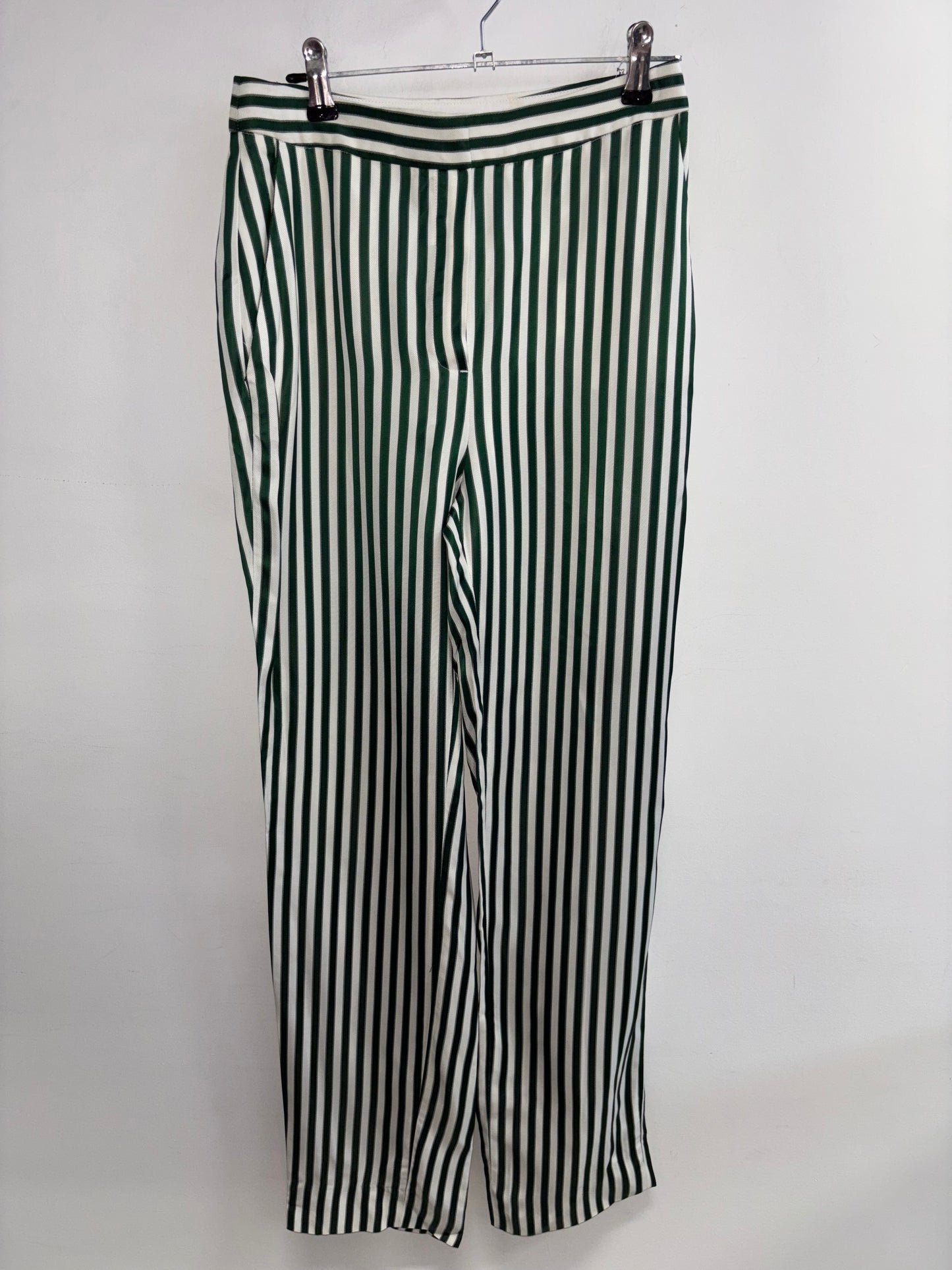 Pantalon Raillé Vert Noel MASSIMO DUTTI - Grandeur: 2