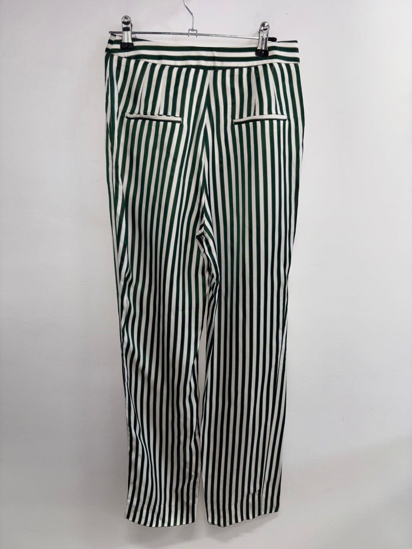 Pantalon Raillé Vert Noel MASSIMO DUTTI - Grandeur: 2