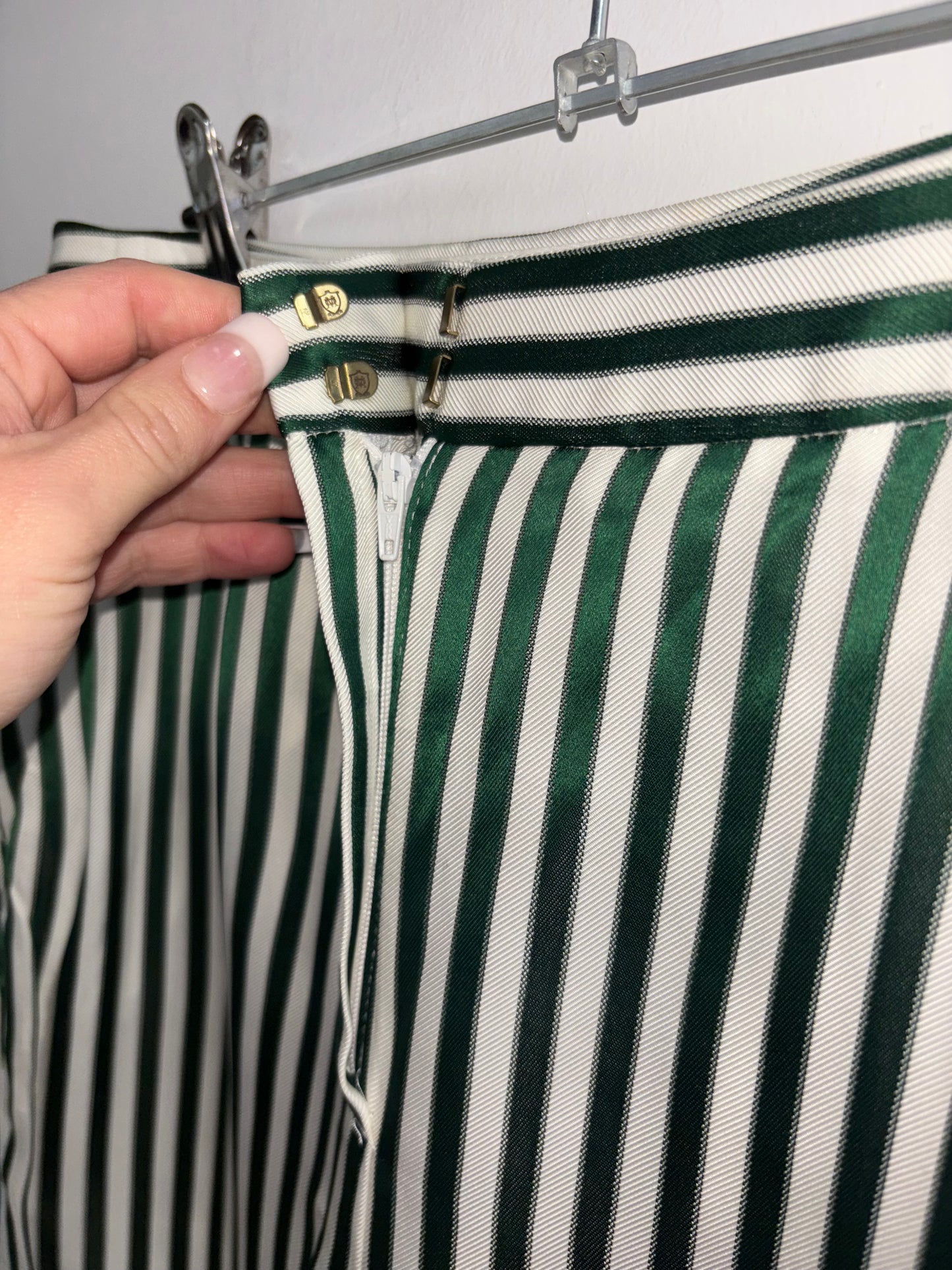 Pantalon Raillé Vert Noel MASSIMO DUTTI - Grandeur: 2