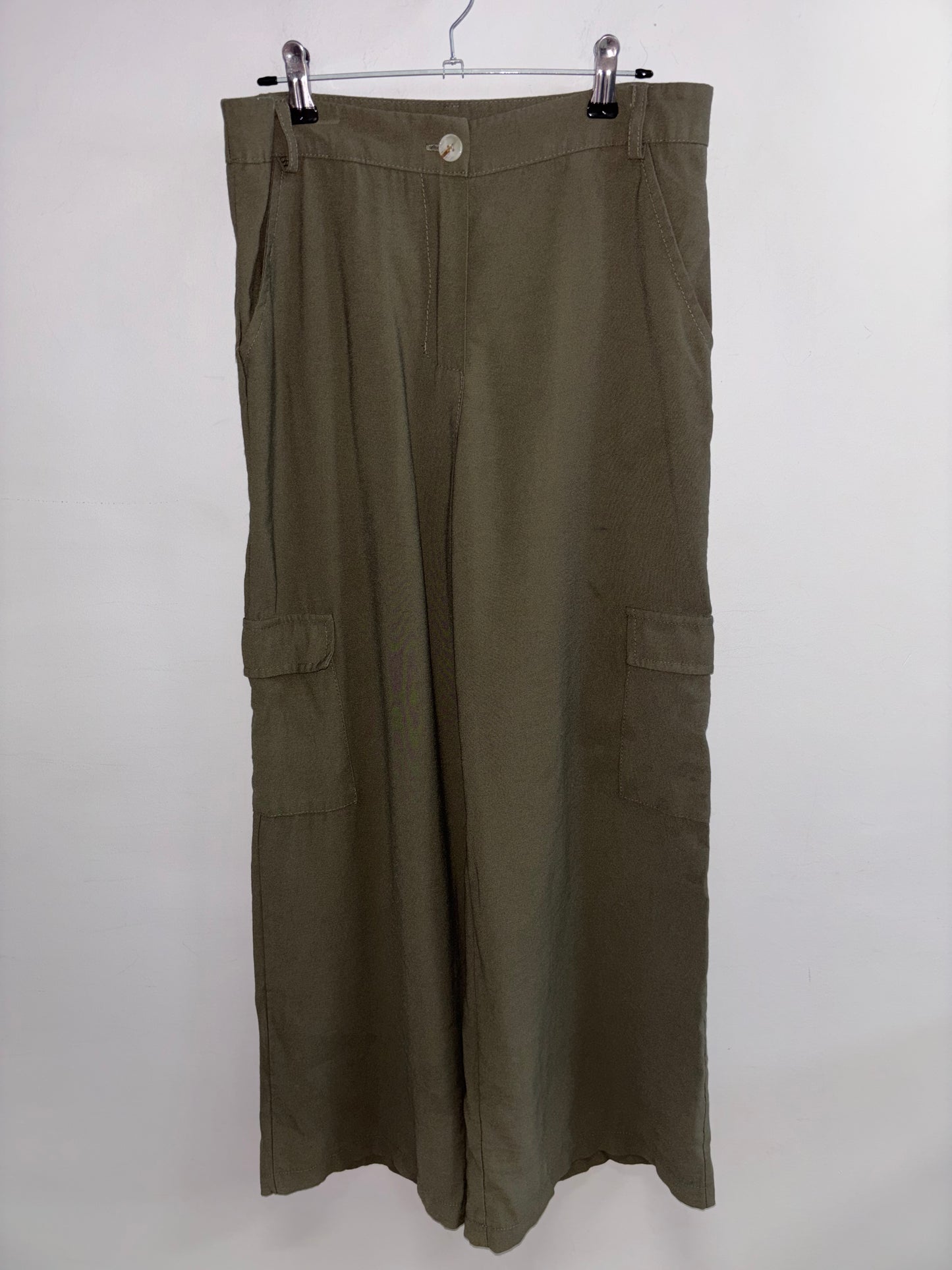 Pantalon Patte Large Vert CONTEMPORAINE - Grandeur: Small