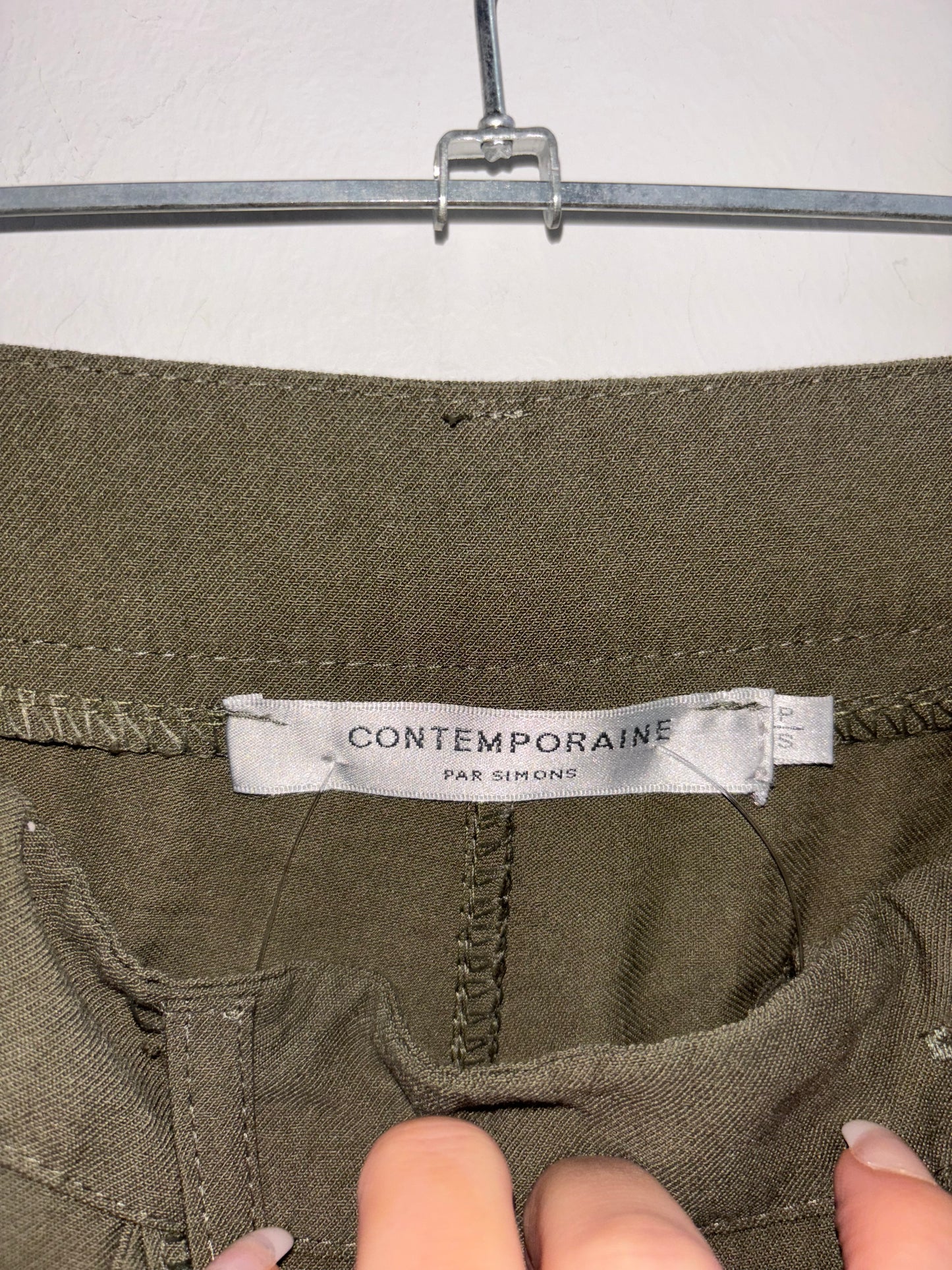 Pantalon Patte Large Vert CONTEMPORAINE - Grandeur: Small