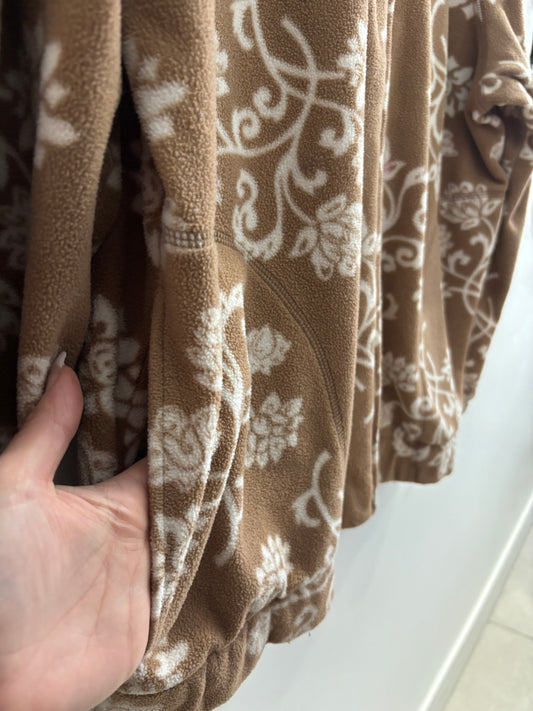 Coton Ouaté beige fleuri ALIA -Grandeur: Large