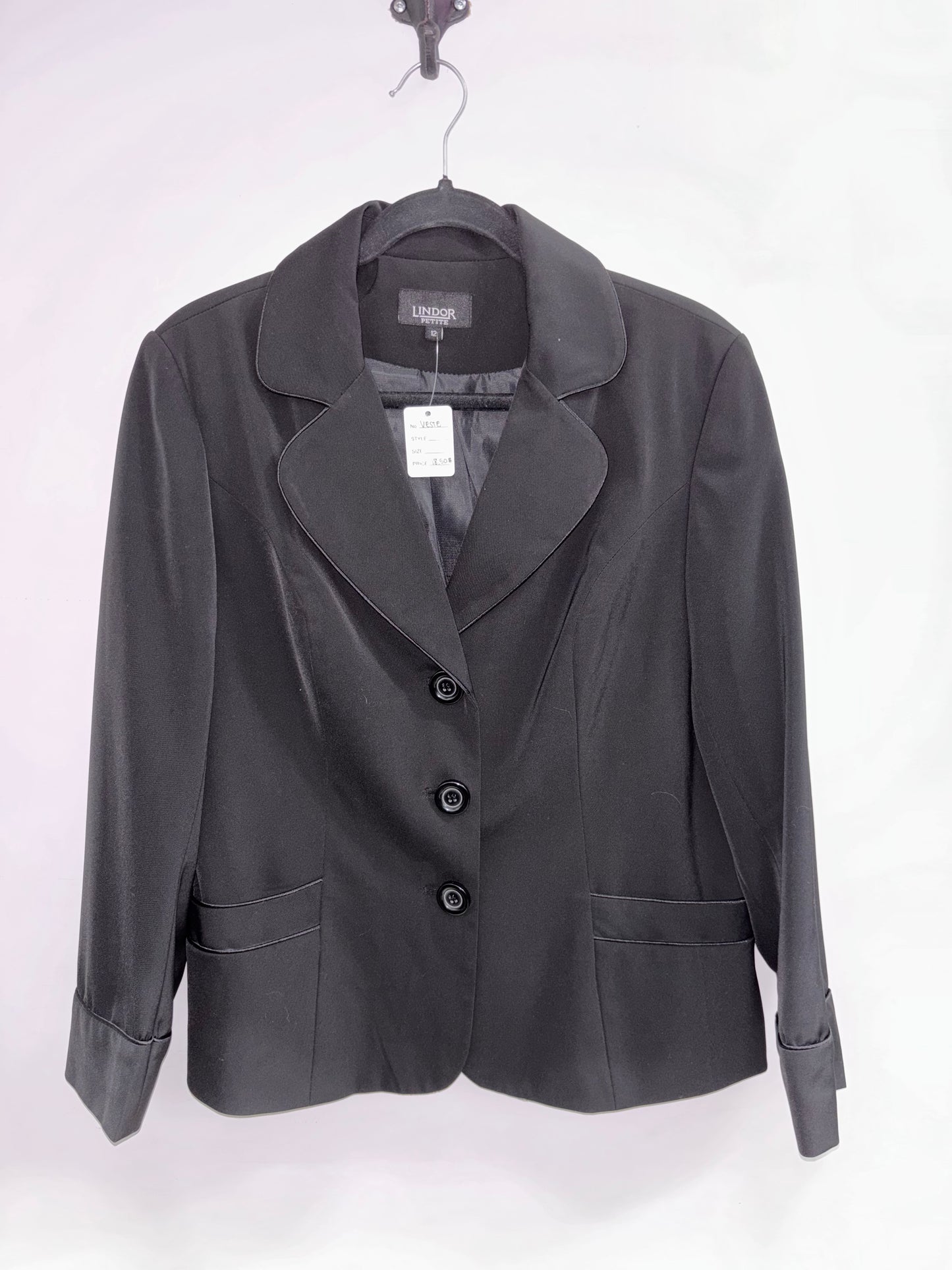 Blazer Classique Noir LINDOR PETITE - Grandeur: 12