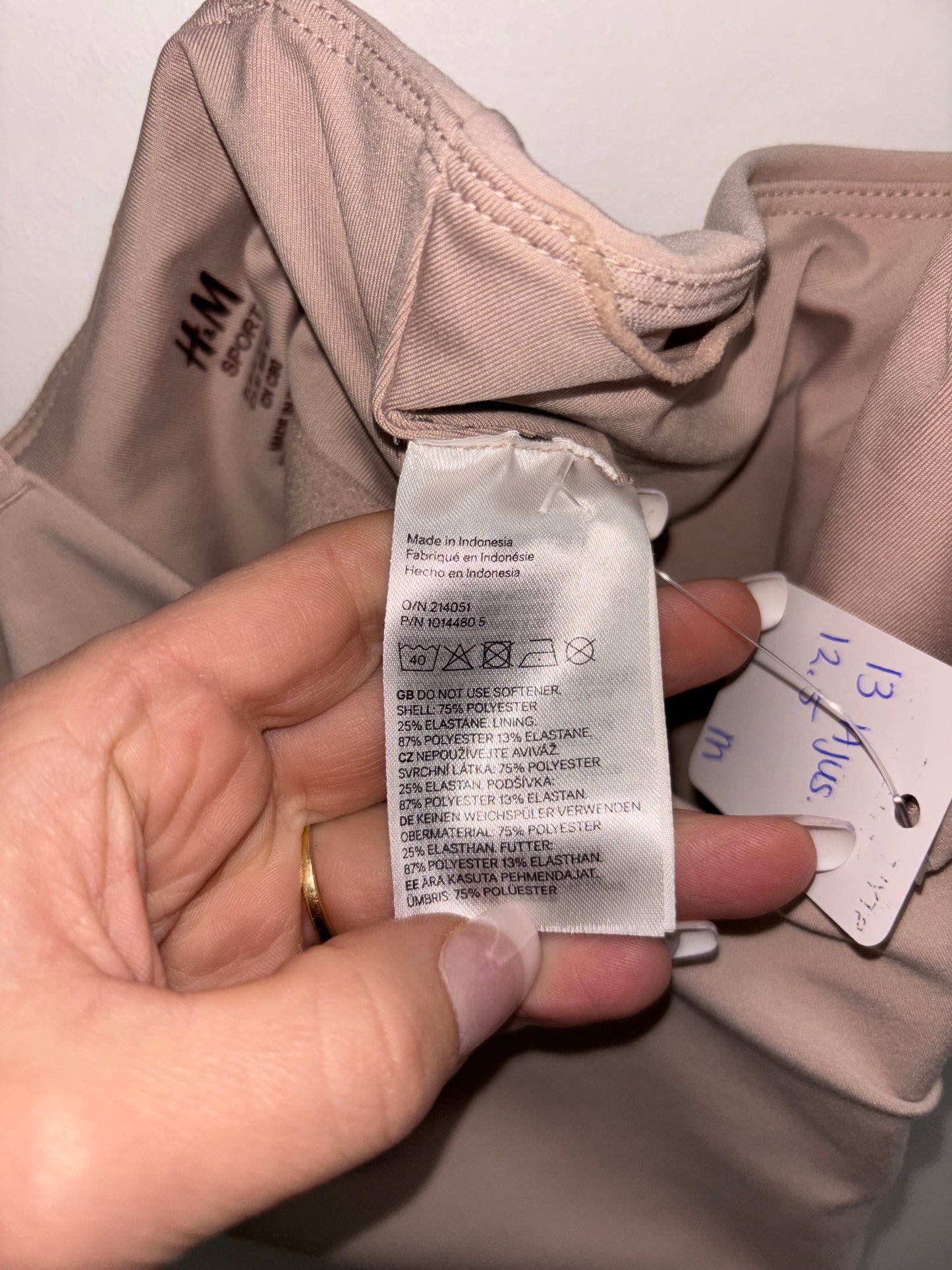 Brassiere Beige Sport H&M - Grandeur: Medium