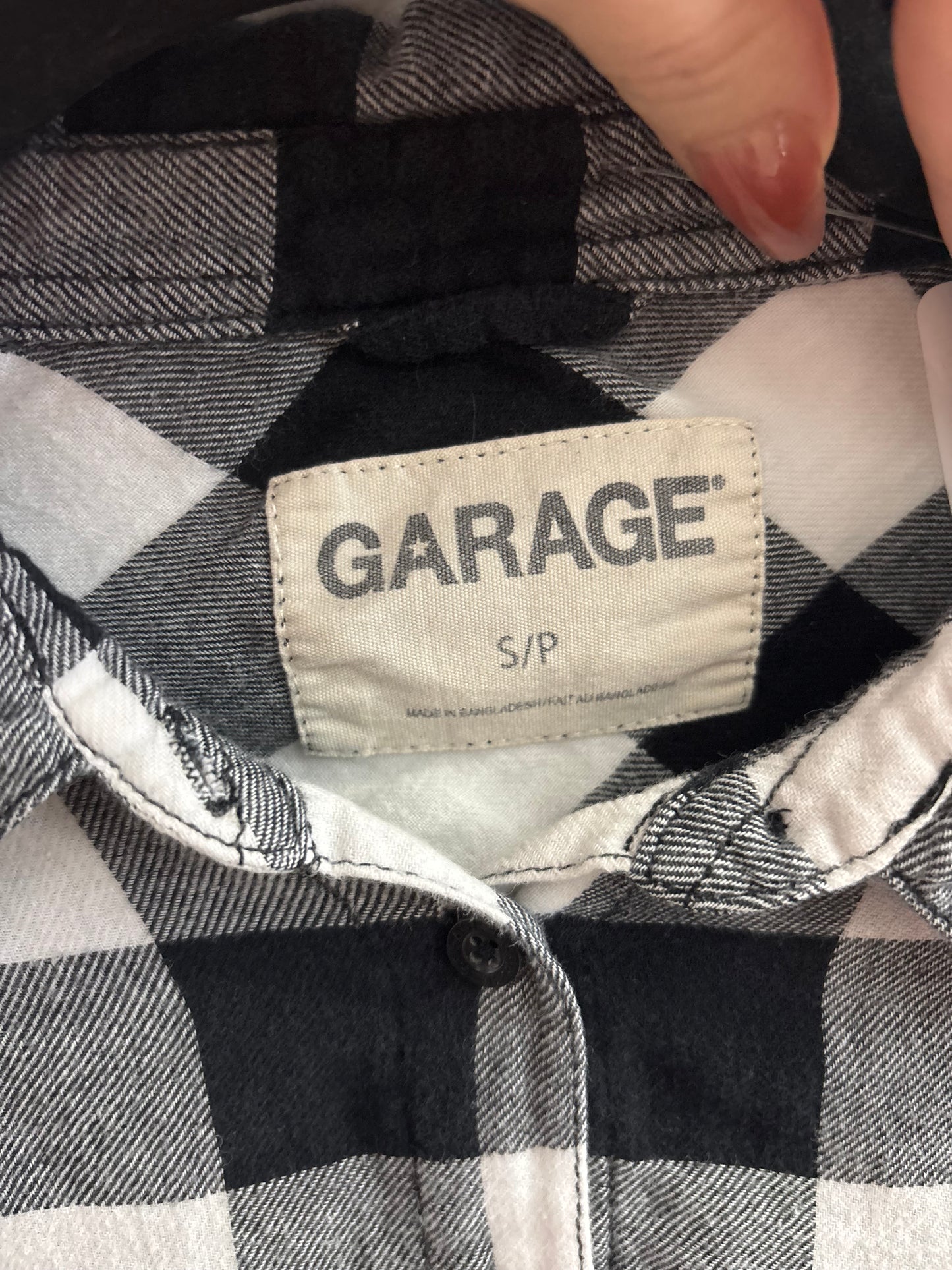 Chemise Carotté Noir & Blanc Cours GARAGE - Grandeur: Small